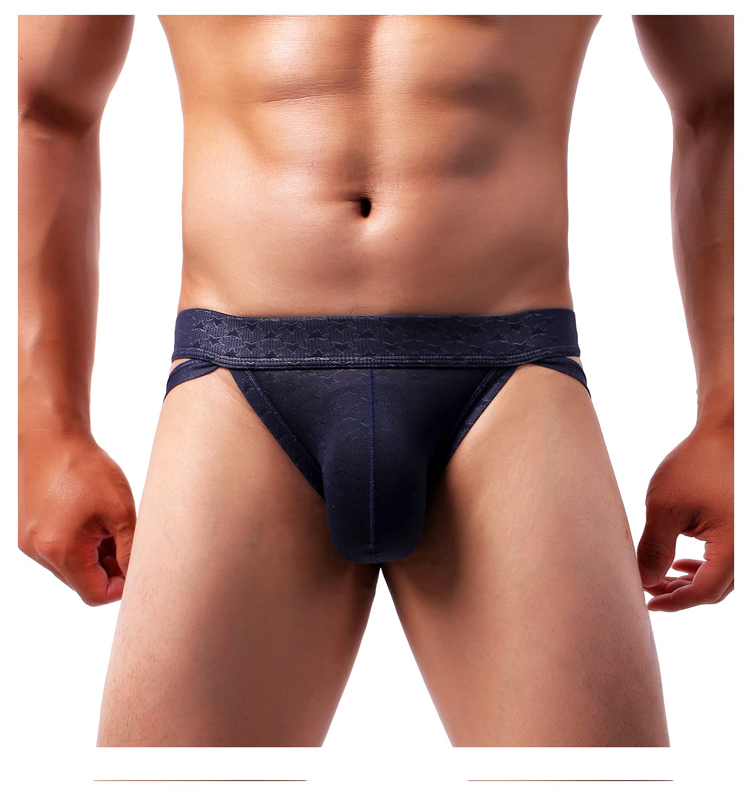 Arjen Kroos Men Jockstrap Underwear Mesh Breathable Translucent Athletic Supporter