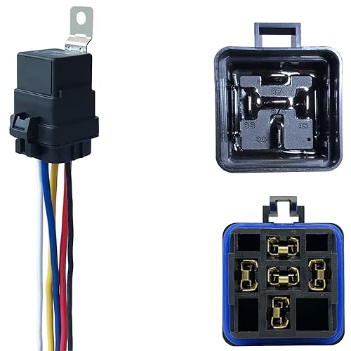 irhapsody - Paquete de 1 relé con arnés impermeable de 4030 AMP y 12 V CC, resistentes cables de cobre estañado de calibre americano de 12, relé