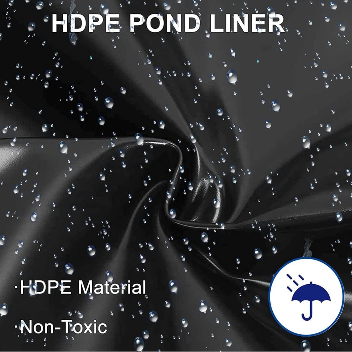 Durable Fish Pond Liners 8x9m - Tear Resistant, Waterproof Pool Membrane for Koi Ponds & Water Gardens, Moisture-Proof, Easy to Fold, Heavy-Duty Film