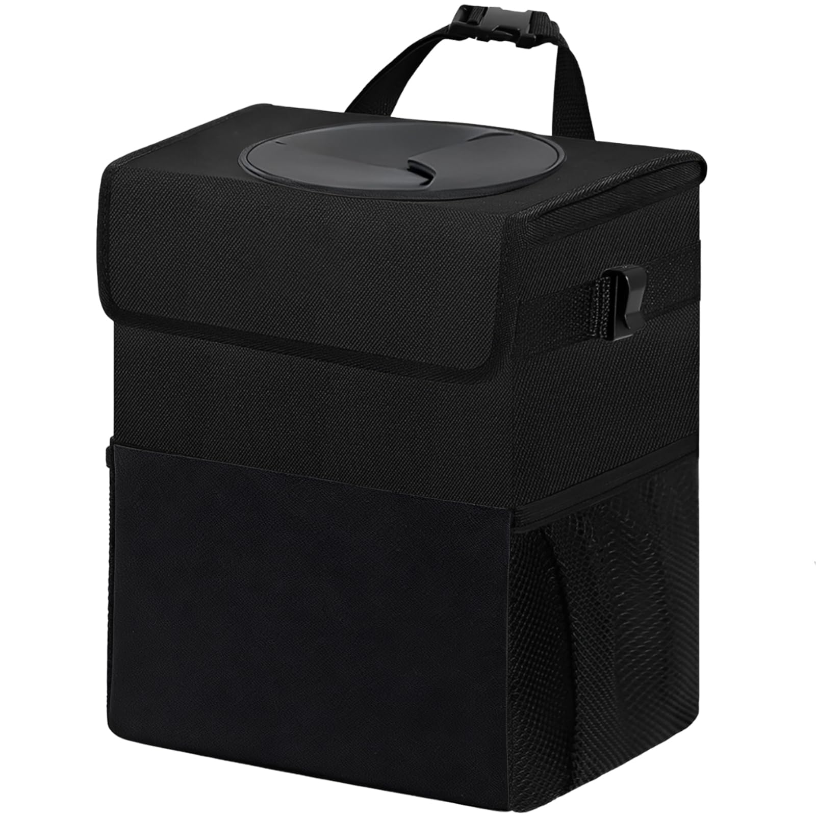 Houbobo Car Trash Can Bin with Lid Hanging for Back Seat, Leak-Proof Foldable Car Organizer and Storage Bag, Waterproof Automotive Garbage Cans for Sedans SUVs Trucks, Car Accessories for Women Men