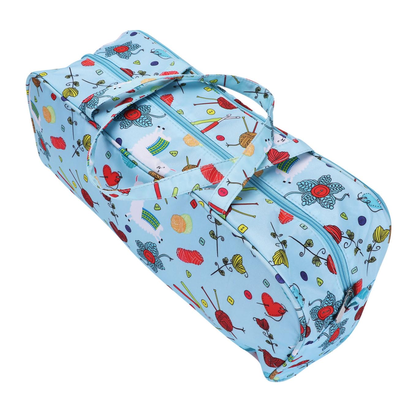 Sac pour pelotes de laine et outils de tricot Ipetboom avec poignée