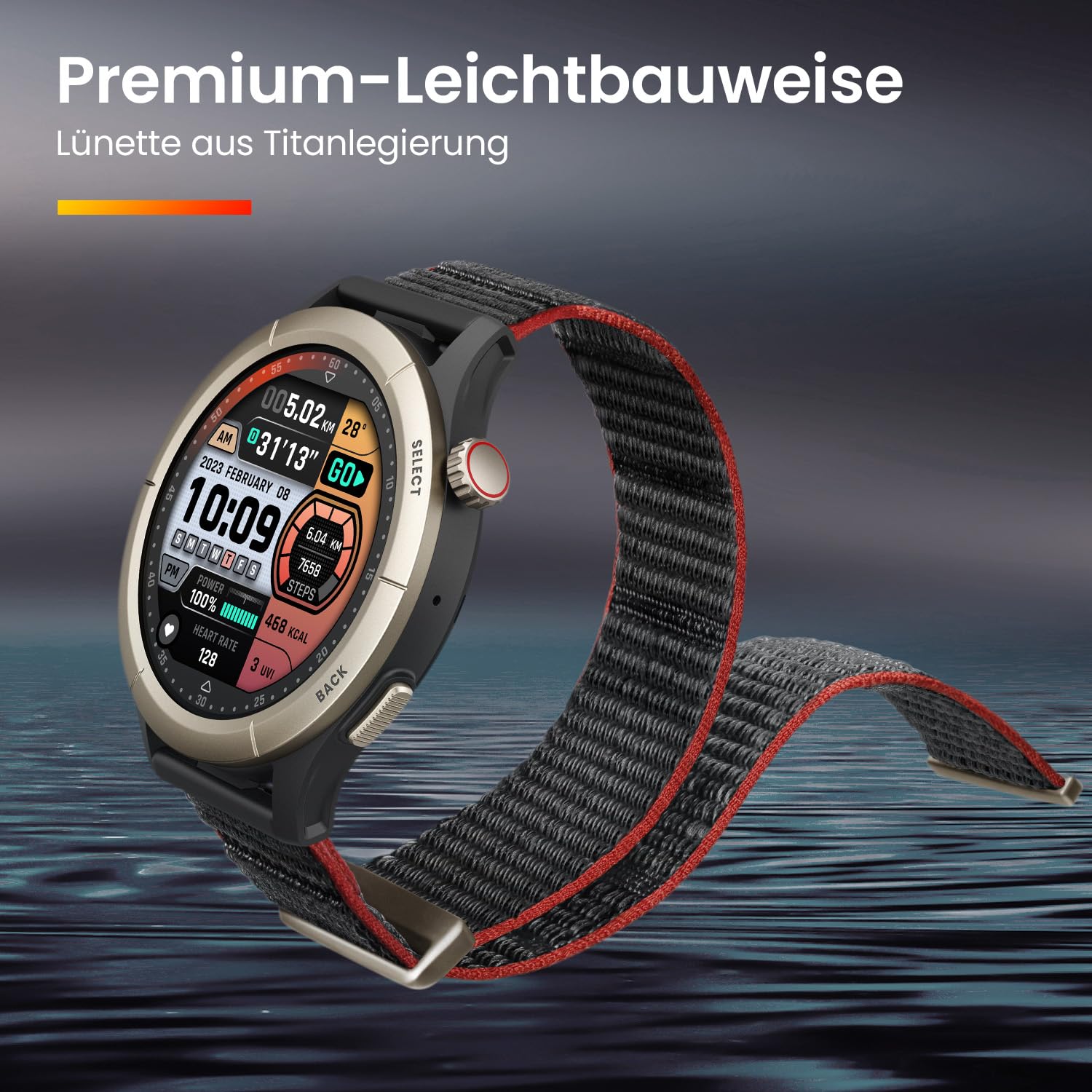 Amazfit Cheetah Pro 47 mm Running Smartwatch with Dual Band GPS  