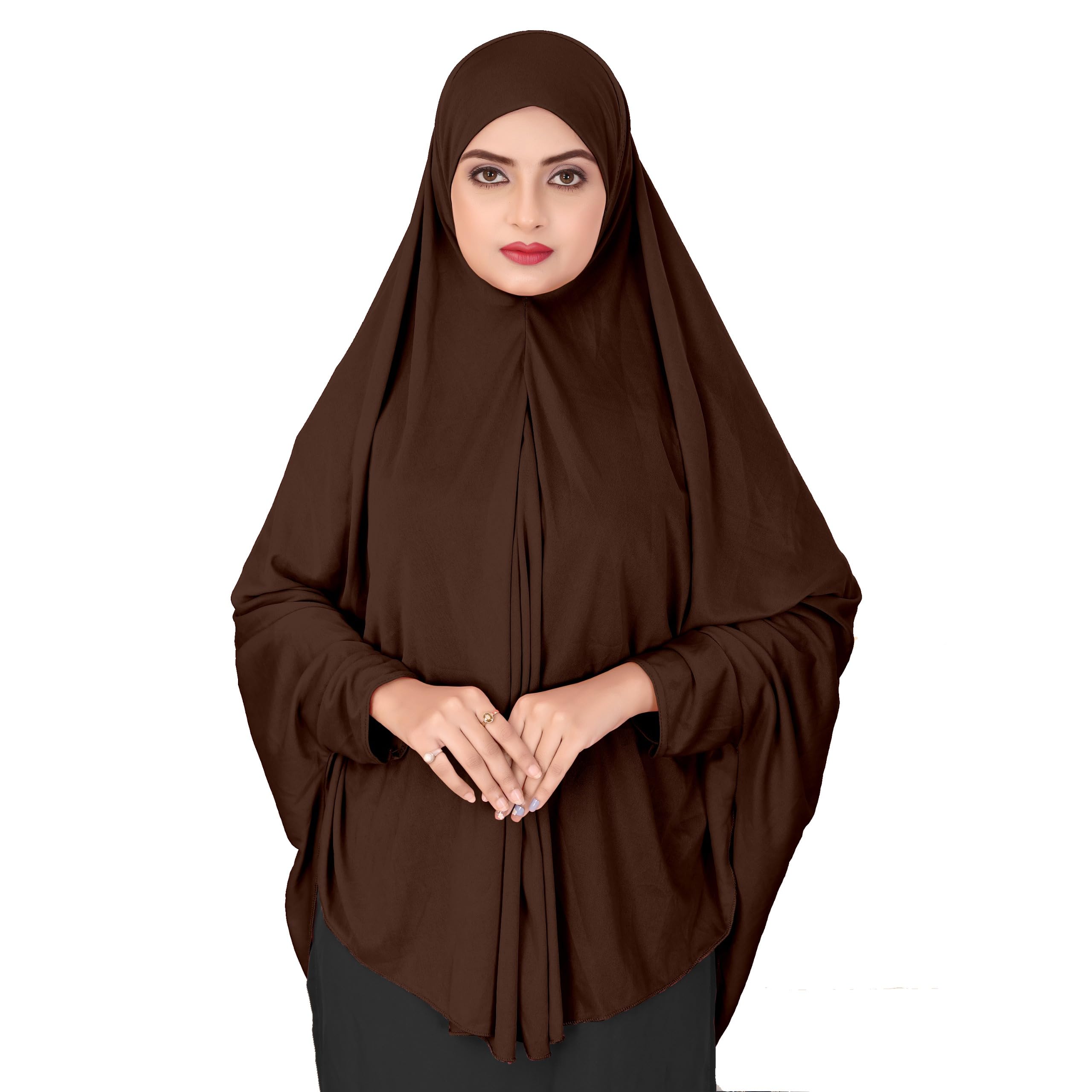 Women’s Free Size Khimar Hijab | Full Coverage Instant Hijab for Muslim Women | Soft & Lightweight Islamic Prayer Scarf
