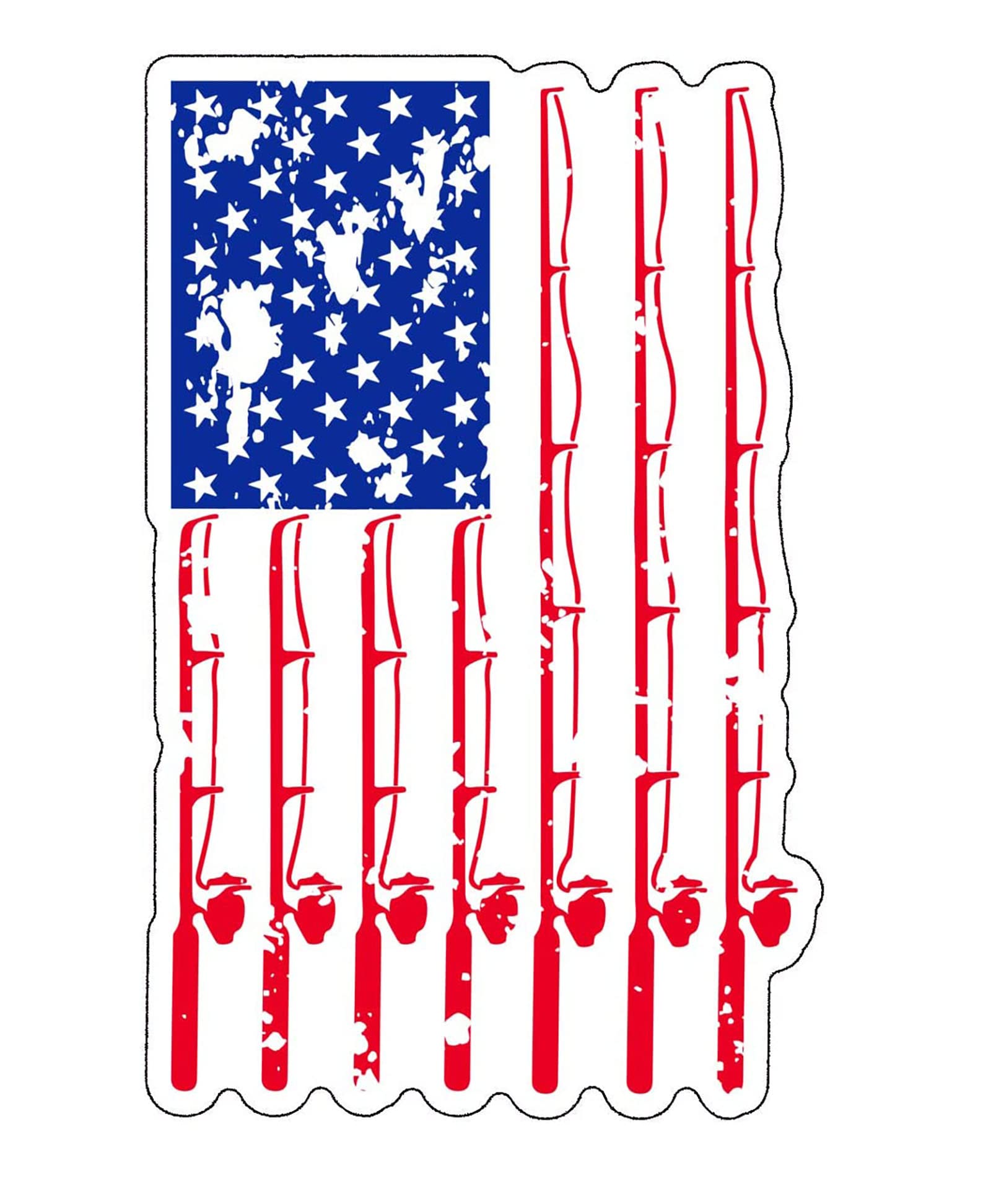 Amazon.com - Holographic Fishing Rod American Flag Vinyl Decal - Patriotic Fishing Bumper Sticker - Perfect for Laptops Tumblers Windows Cars Trucks Walls Amazon.com - Holographic Fishing Rod American Flag Vinyl Decal - Patriotic Fishing Bumper Sticker - Perfect for Laptops Tumblers Windows Cars Trucks Walls
