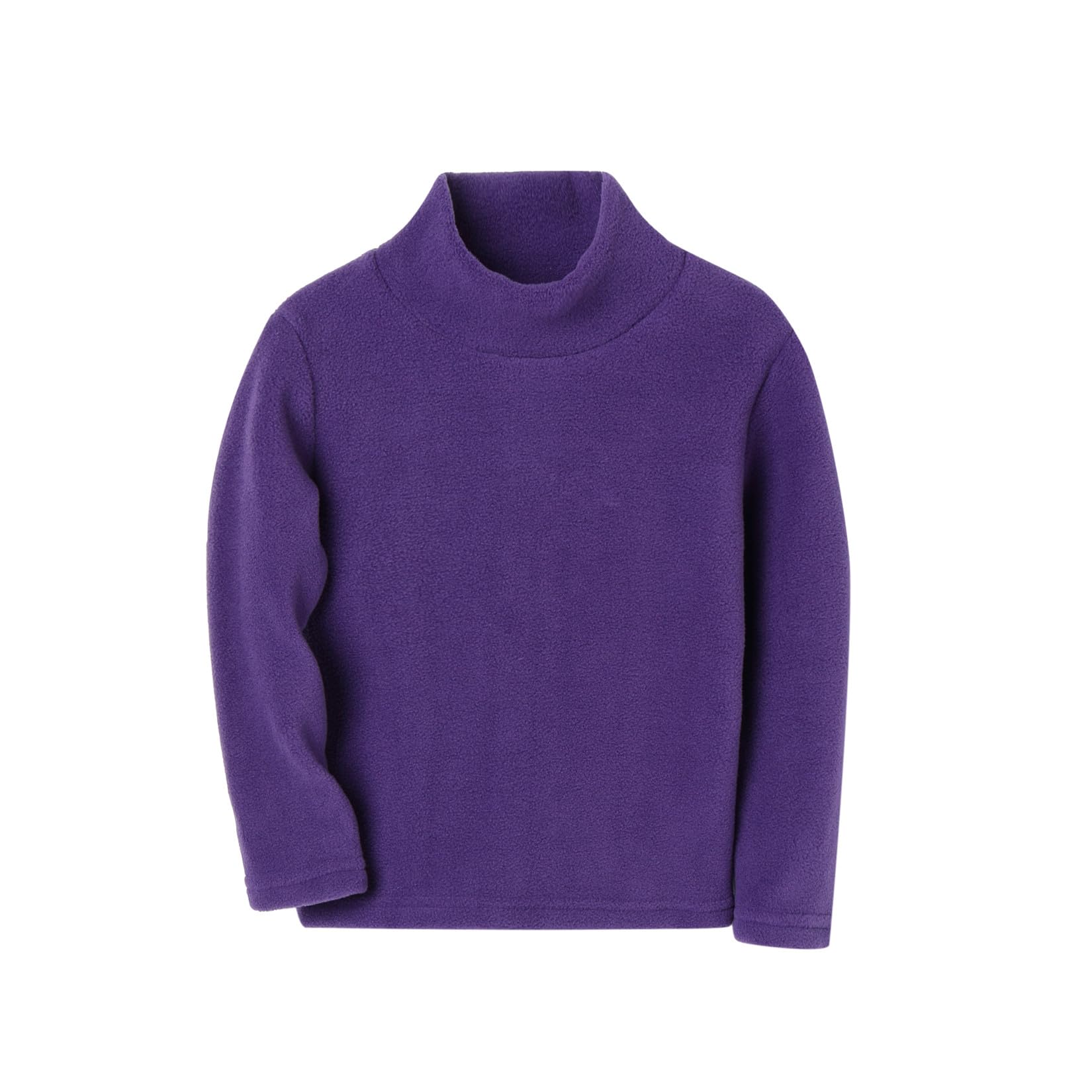 Mud Kingdom Kids Fleece Shirts High Collar Soft Tops Unisex