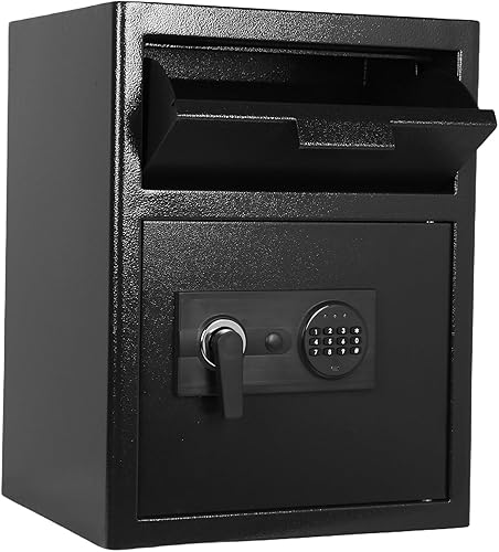 Caja de seguridad para caídas de 2.57 pies cúbicos, caja fuerte con bloqueo de teclado digital y caja de ranura antirrobo para negocios, para pagos