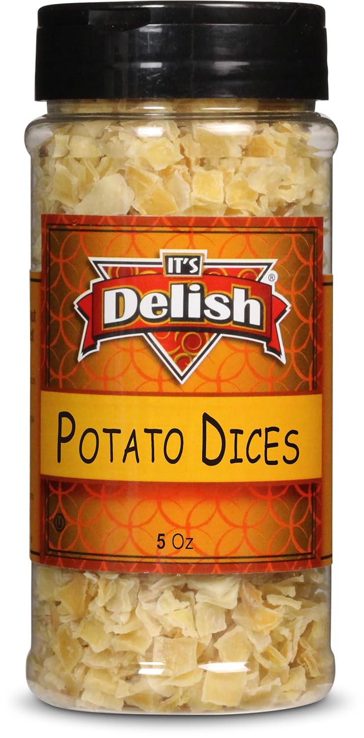 Gourmet Dehydrated Potato Dices by Its Delish, 5 Lbs Bulk Bag | Dried Chopped Potatoes | Raw Dry Vegetables for Cooking, Camping, Backpacking, Emergency Food Supply | Natural, Vegan, Kosher