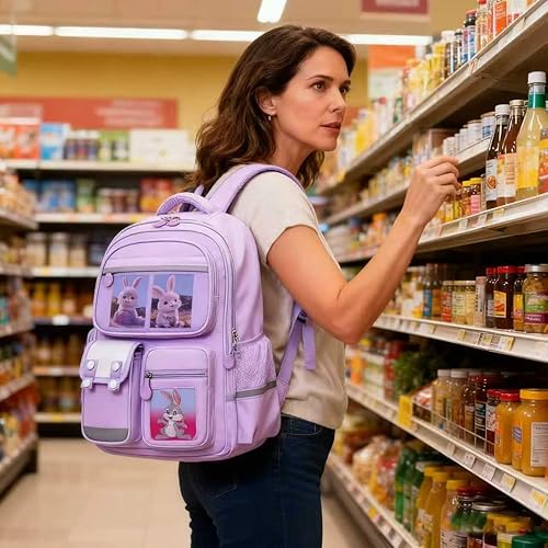 Miniatura 7 de Mochila infantil para niñas Bolsas escolares de 15.6 pulgadas para estudiantes de secundaria Bolsa de libros para primaria primaria Mochila