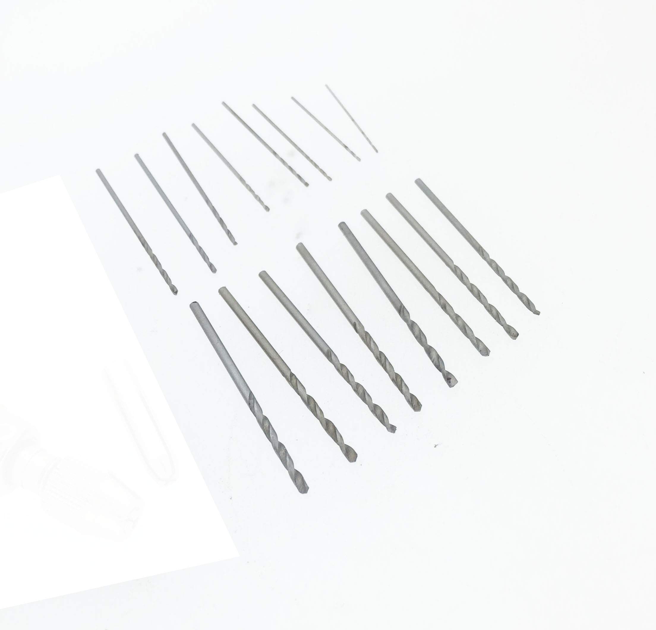 SWISSO Mini 16Pc Drill Bits Works for PCB and Other Mini Works Drill Bits Set (Silver) Drill Bit Size -0.50MM to 2.00MM