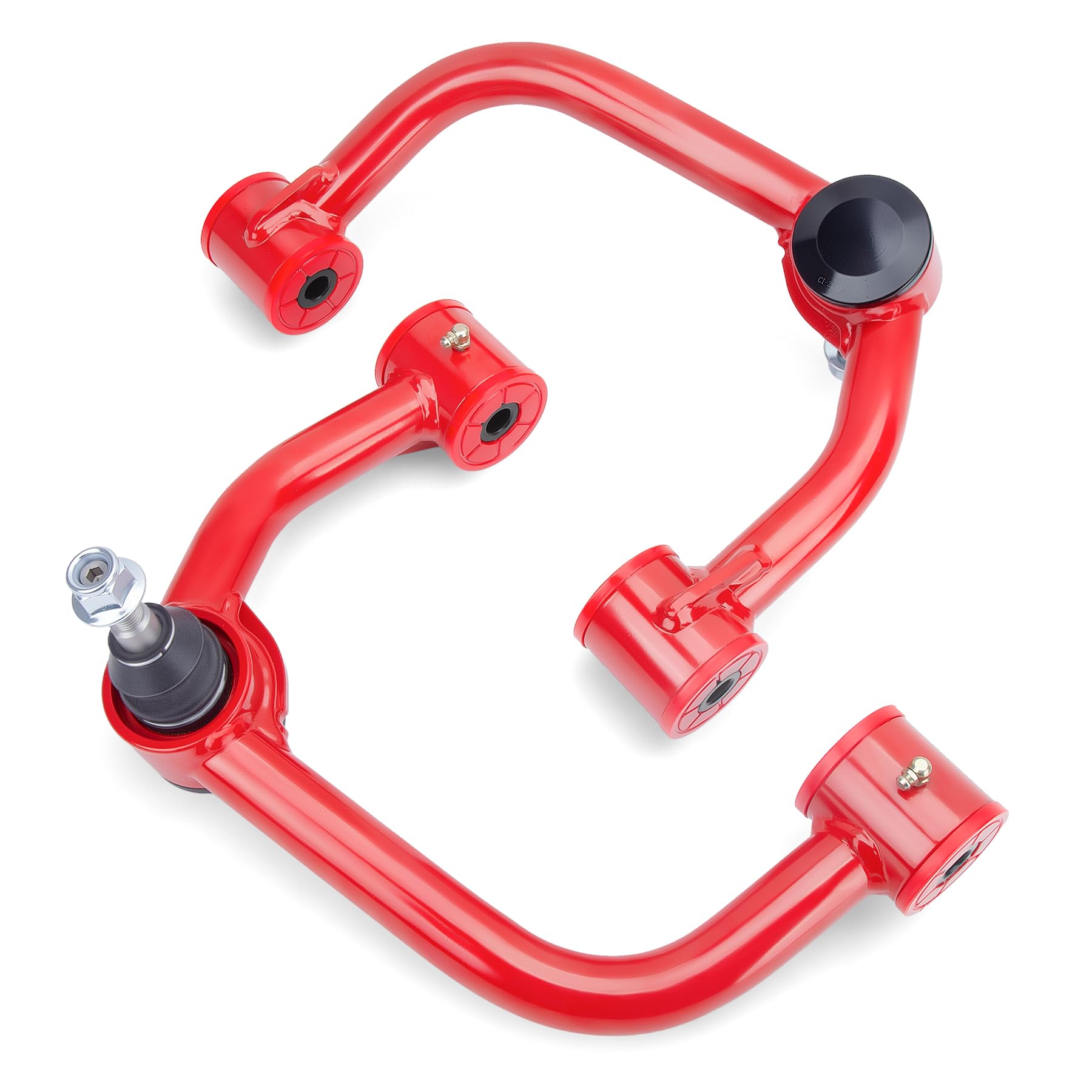 dynofit 2-4" Upper Control Arms Compatible with 2004-2020 Ford F150, Front Extended Upper Control Arms for F150, Alignment Lift 2 to 4 inch, Suspension Kit Tubular Control Arms, 2 Pack(Red)