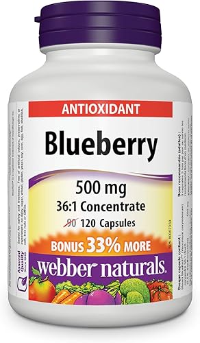 Webber Naturals Blueberry 361 Cápsula concentrada, 500 mg 120 cápsulas