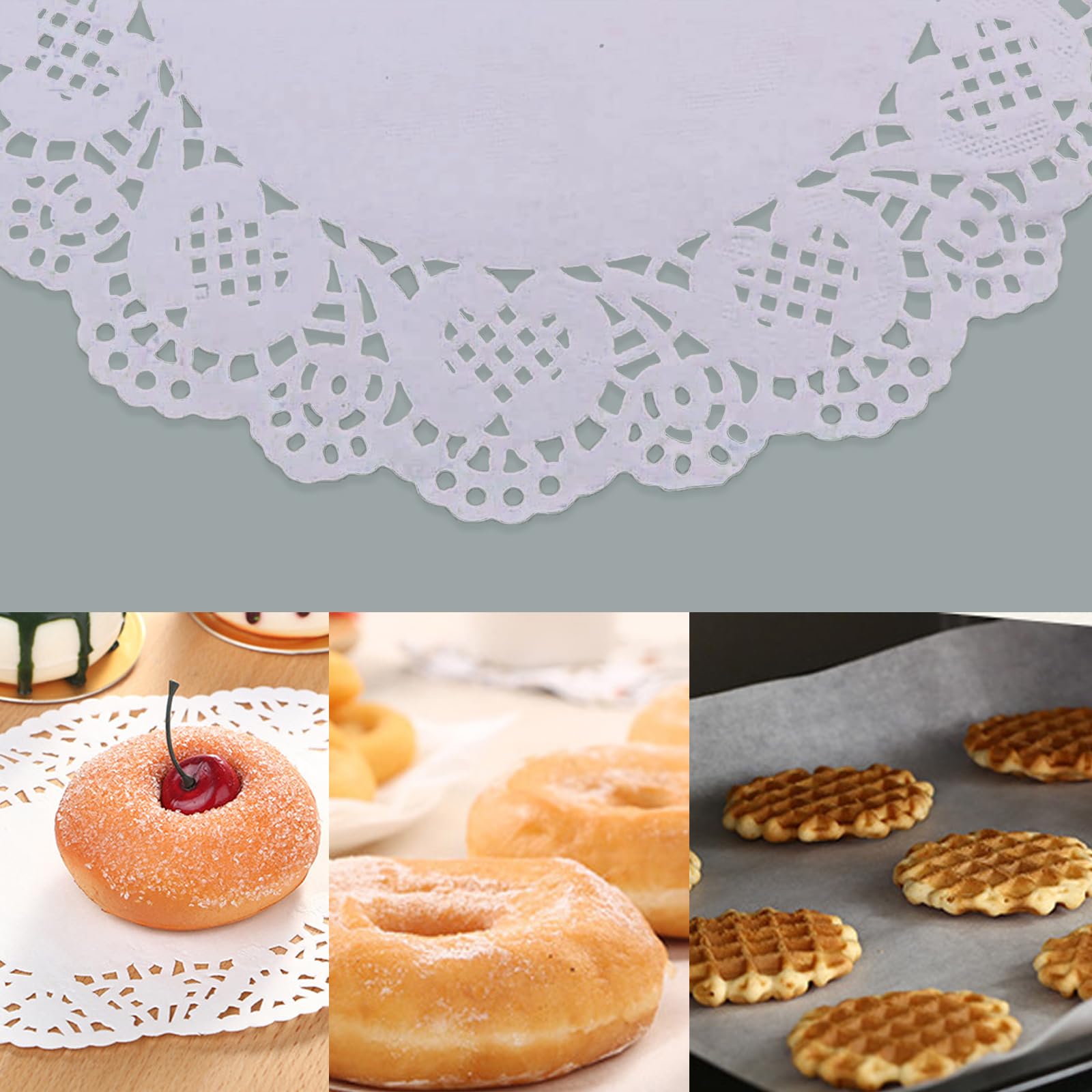 300 Stück Tortenspitzen Aus Papier - Weiße Spitzenuntersetzer Für Kuchen & Desserts