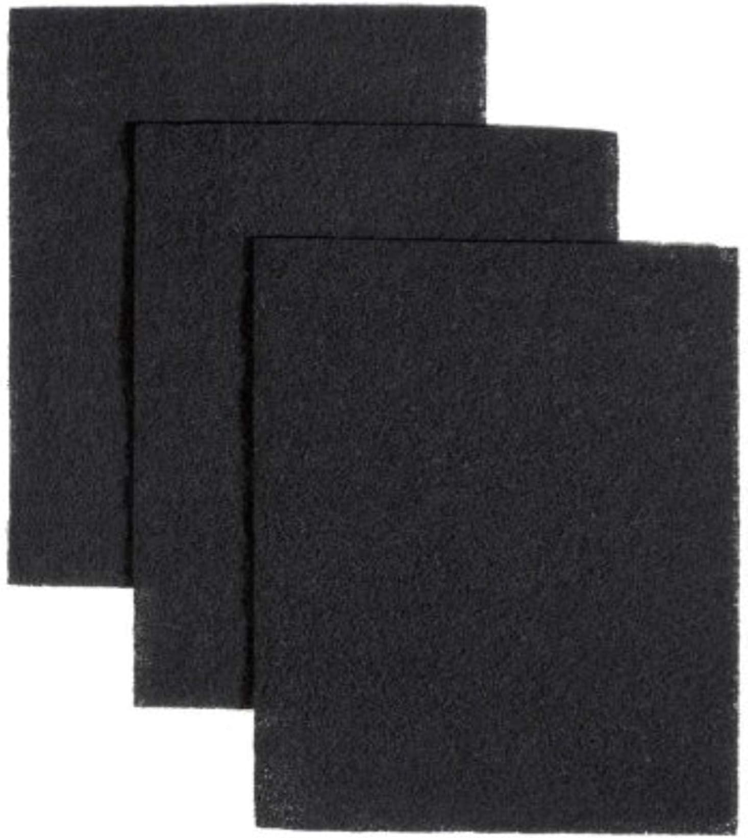 CFS – 7-3/4" x 10-1/2" Charcoal Range Hood Filter Pads Compatible with BP58 Non-Ducted Models – Removes Odor & Smoke – Replacement Carbon Filter – 3 Pack