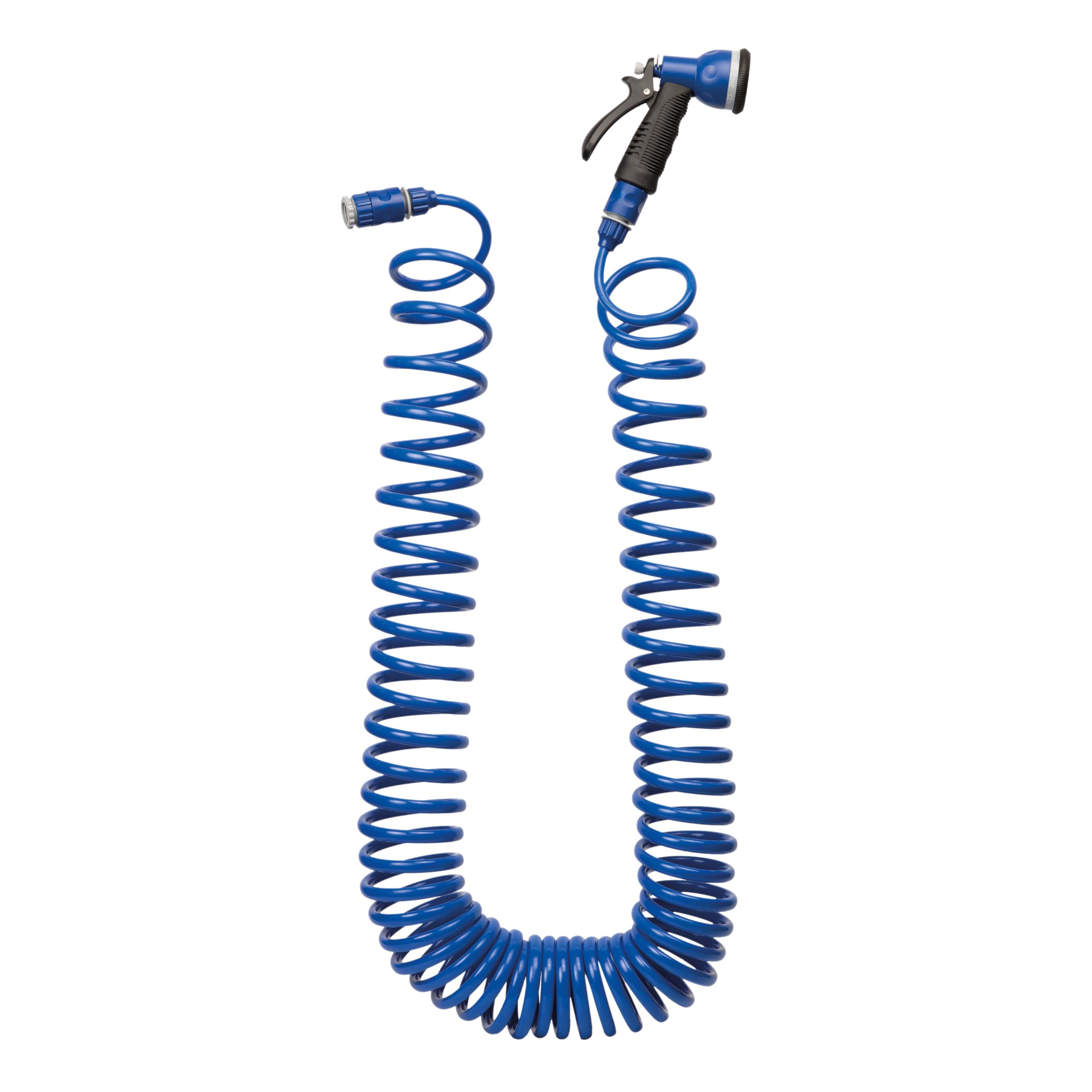 TATAY Kit de tuyau spirale de 15 m avec accessoires en plastique anti-UV, idéal pour terrasses et petits jardins.
