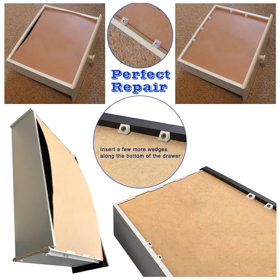 QWORK® 200 Pack Plastic Drawer Supports For Sagging Drawers