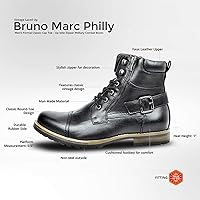 Vista 8 de Bruno Marc Men's Motorcycle Combat Boots Zipper Biker Boot