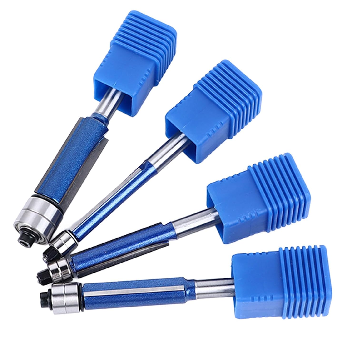 Lyrlody Conjunto de Bits de Nivelamento Duplo, 4 Peças, Cabeça de Liga Premium, para Madeira, Inclui Caixas de Armazenamento