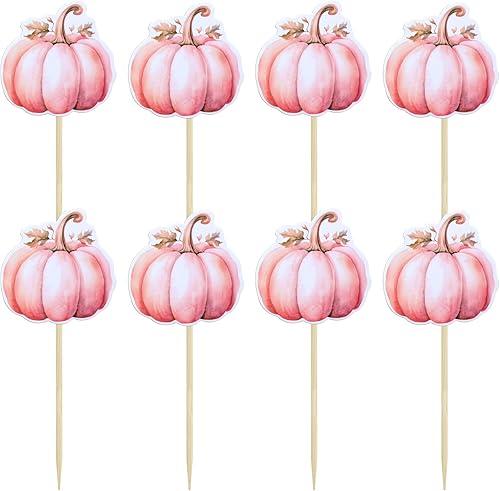 Miniatura 101 de 24 adornos de calabaza para cupcakes con purpurina para otoño, hojas, flores, calabaza, cupcakes, decoración de pasteles para Halloween, decoración