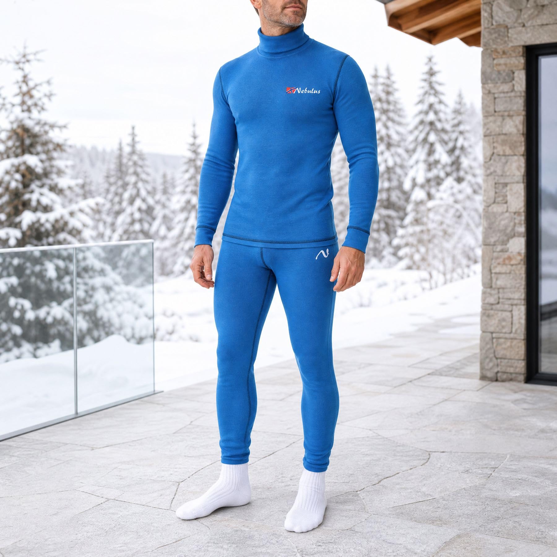 Nebulus Sous-vêtements thermiques thermiques pour homme, sous-vêtements de ski chauds, sous-vêtements de sport pratiques