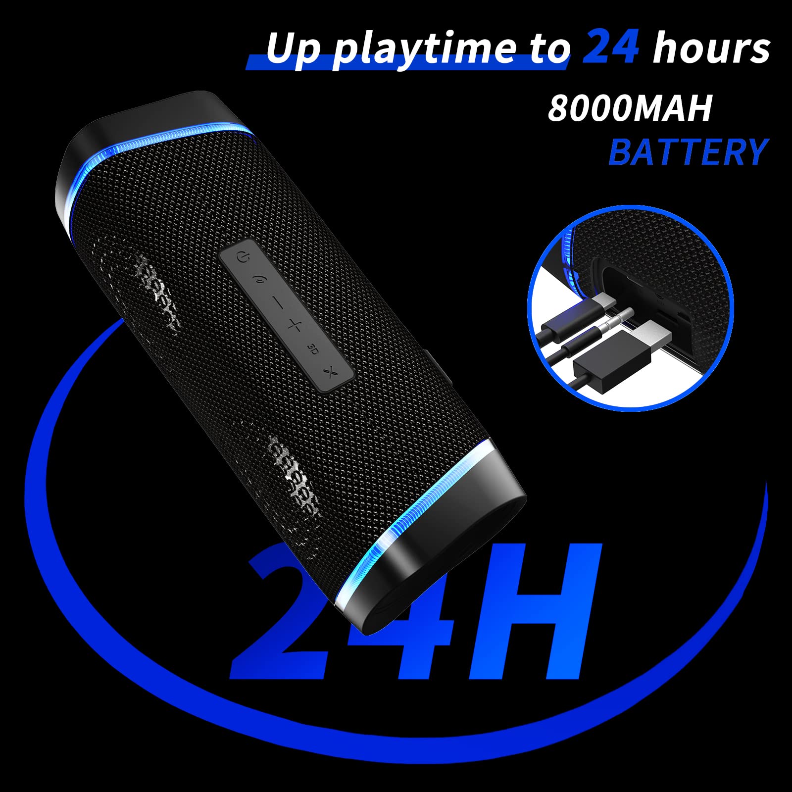 EDUPLINK Louder Bluetooth Portable Speaker 40 Watts IP67