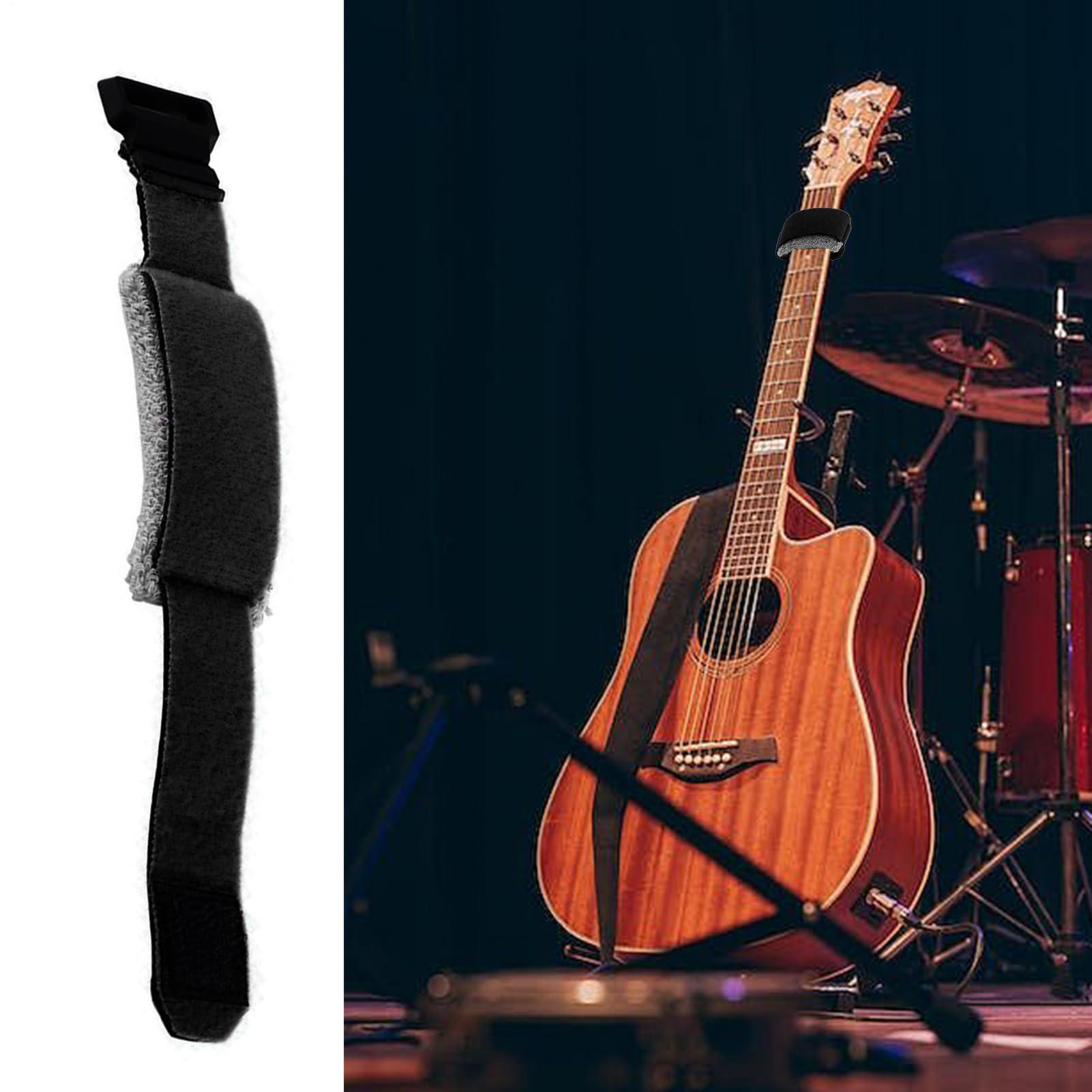 Bass FRET WRAP - Cubierta de cuerda ajustable, silencio de diapasón | Cinta de silenciador de de guitarra, accesorio musical para ukelele, silenciador de cuerda de reducción de ruido, p