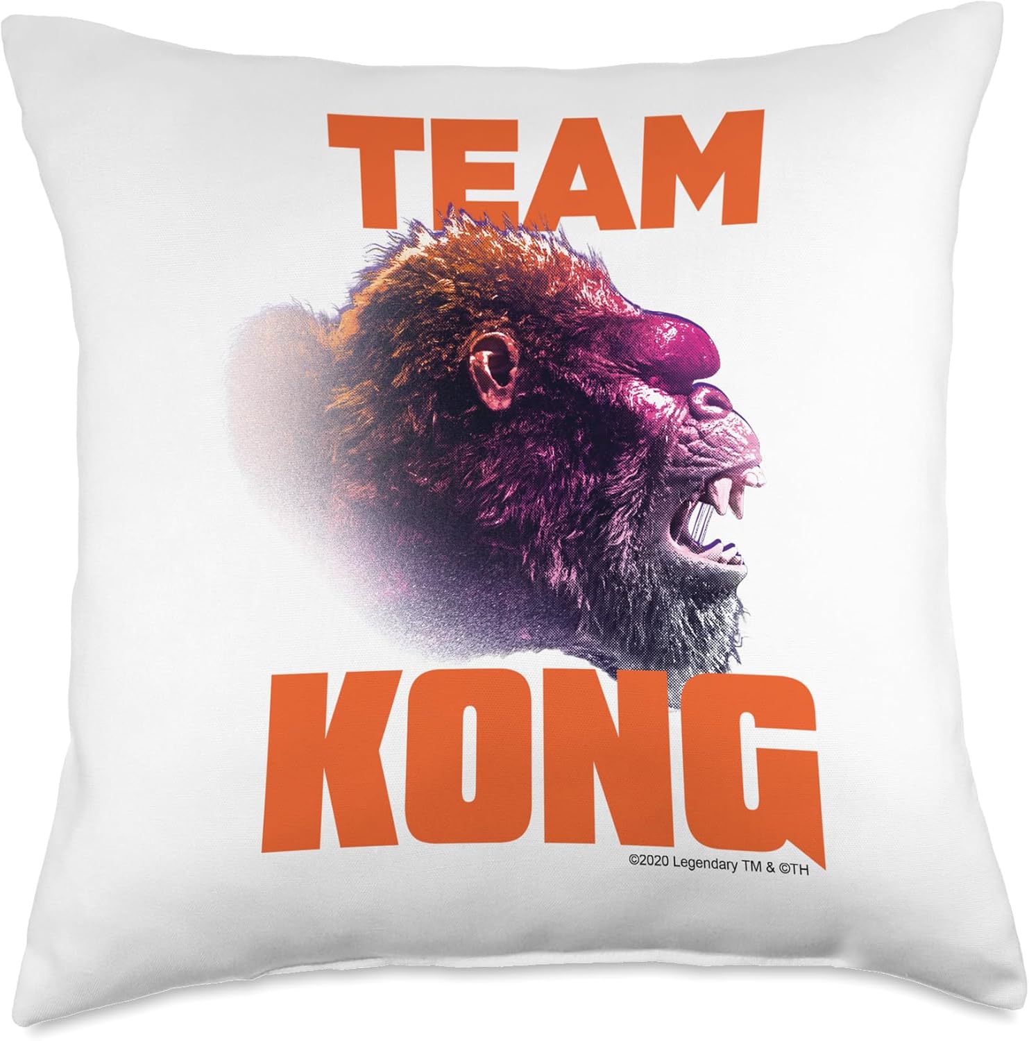 Godzilla vs Kong - Official Team Kong Neon Throw Pillow