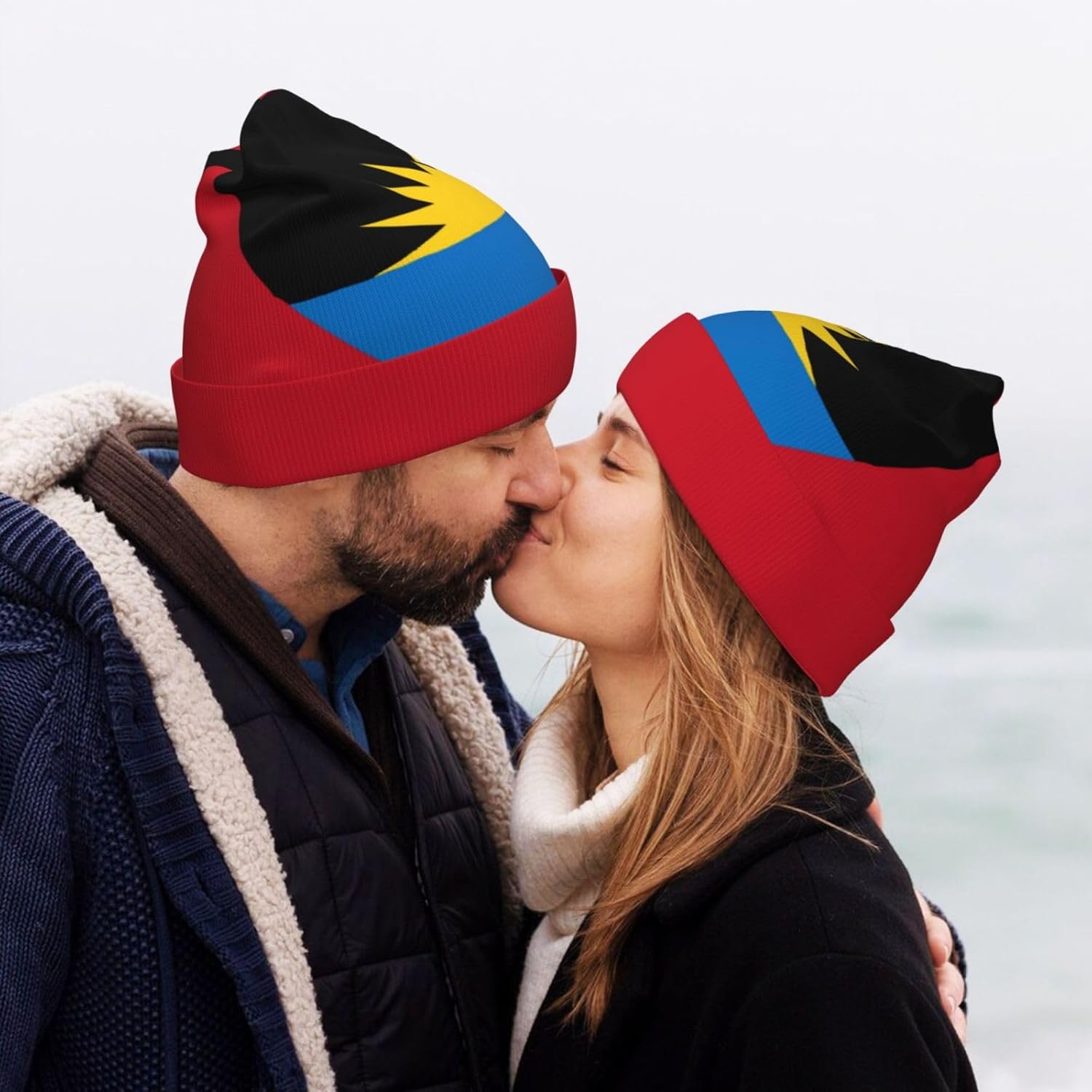 Cute Flag Hat Caps for Men Women Winter Slouchy Knit Beanie Hats Soft Ski Hat - Image 7