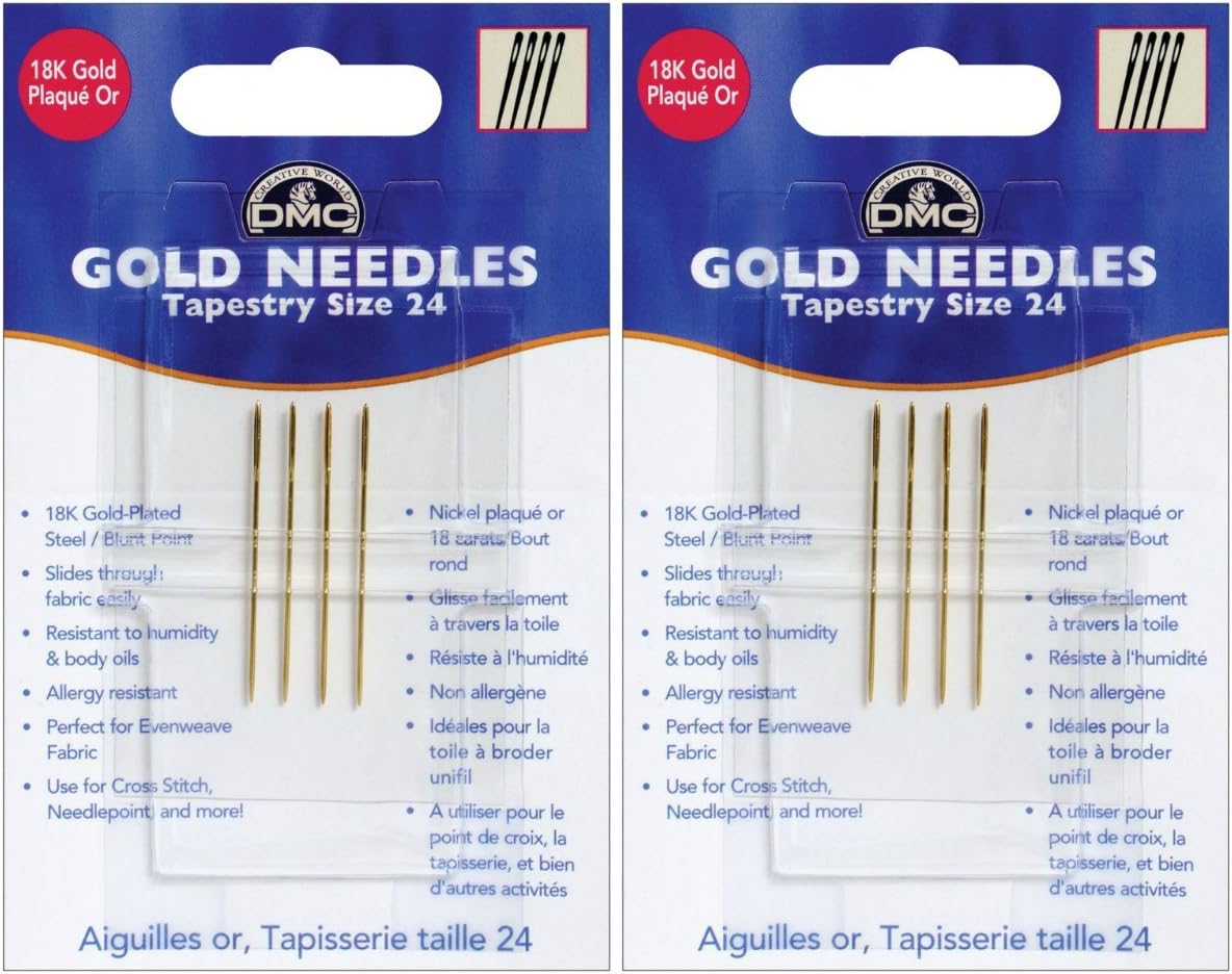 2 Pack Gold Tapestry Hand Needles-Size 24