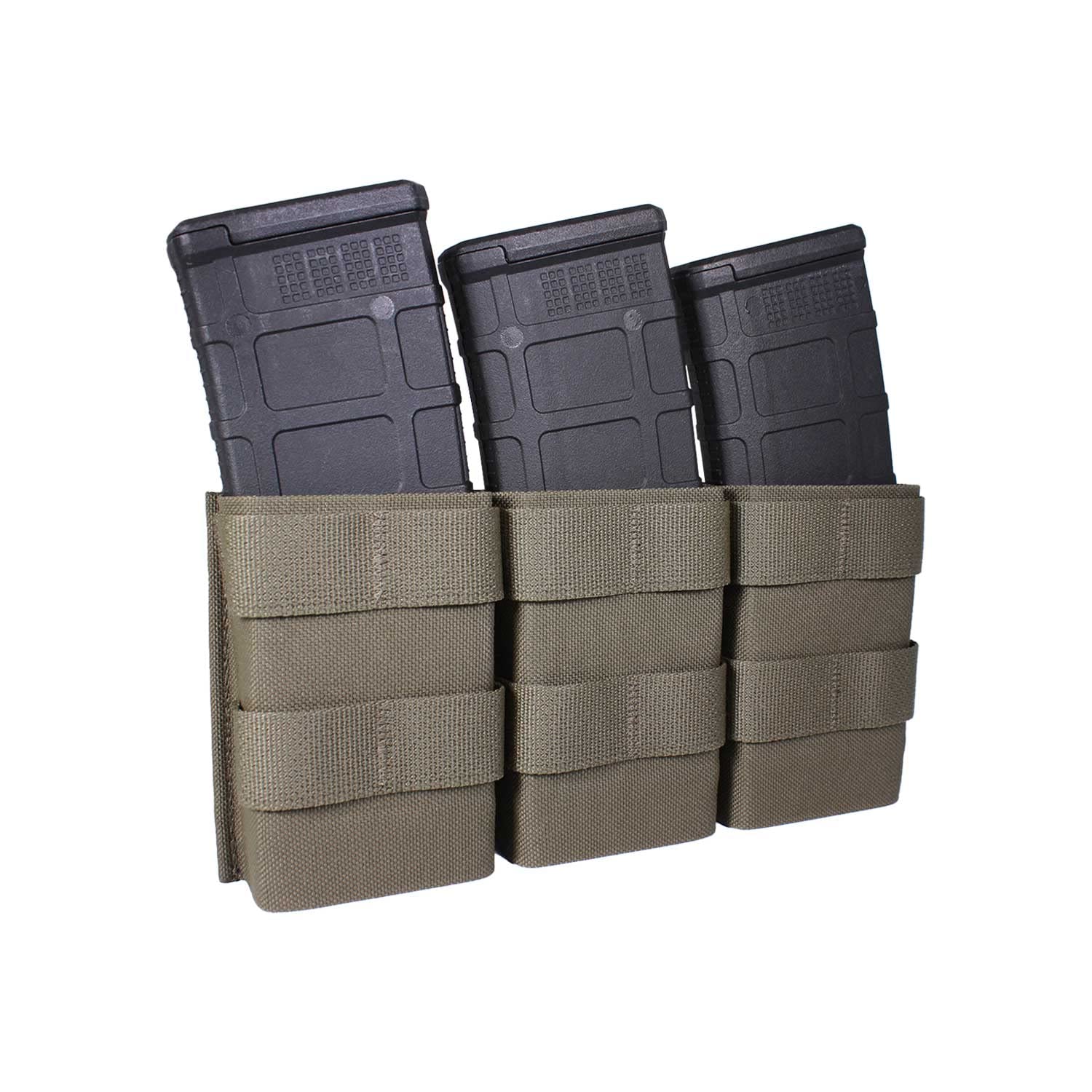 Esstac Triple Midlength 5.56 M4 KYWI Mag Pouch (Ranger Green, Attachment Method: 6X Malice Clips)