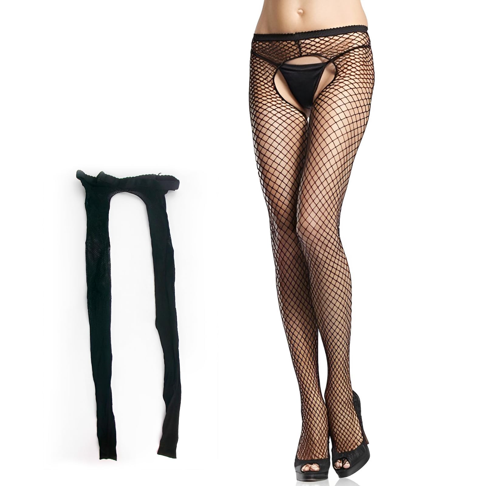 2 Paires De Bas Porte-jarretelles UILYNIU - Résille Sexy, Taille Haute, Élastique - Pour Soirée Ou Cosplay