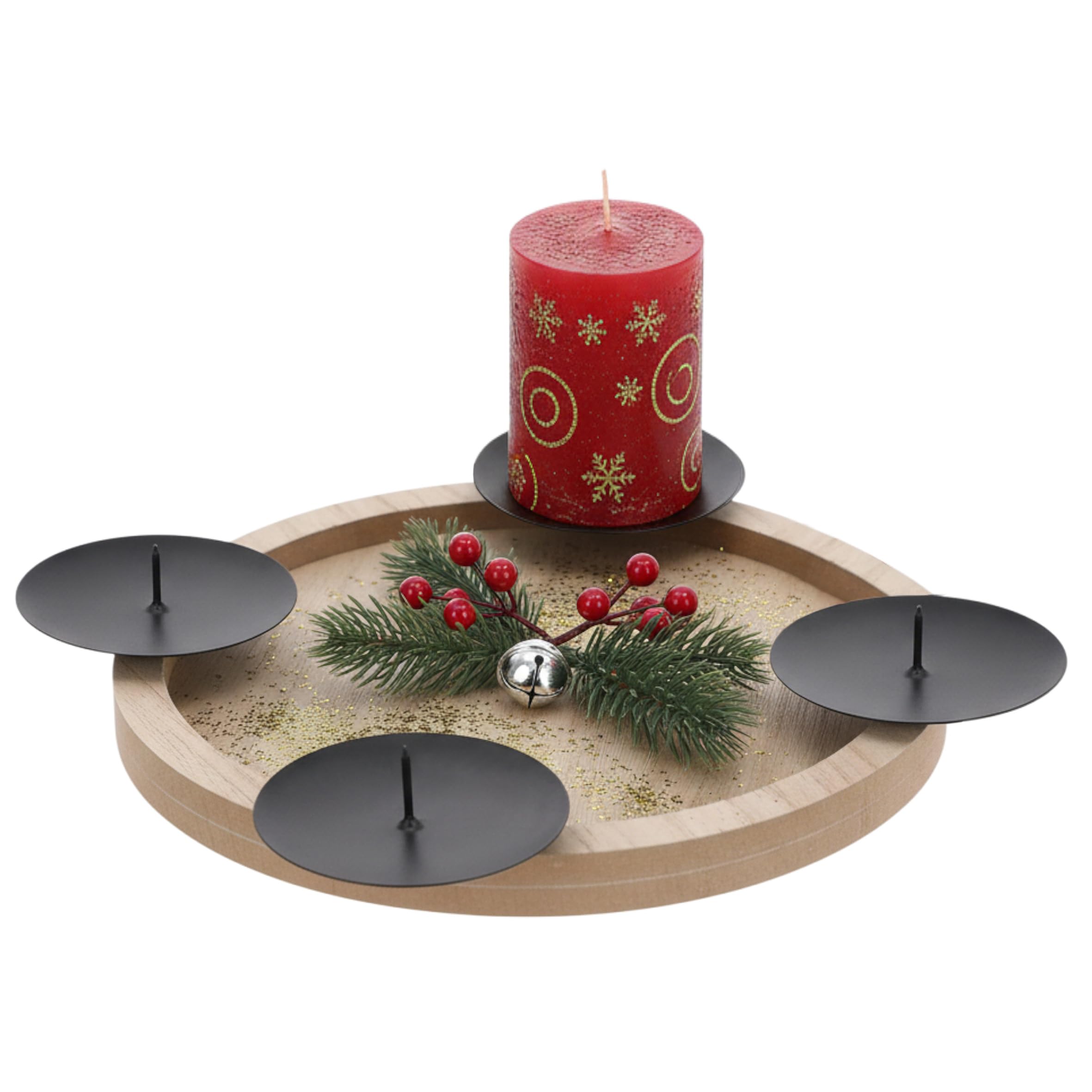 Couronne De Lavent Bois Rond Petit Couronne Avent Bol Decoratif Avec 4