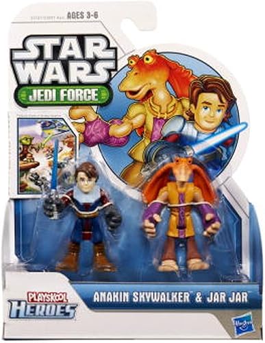 Playskool Heroes, Star Wars, figuras de la Fuerza Jedi, Anakin Skywalker y Jar Jar Binks