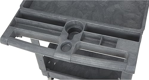 Miniatura 6 de Ironton Carrito utilitario de 2 bandejas de capacidad de 500 libras, carrito de carga de construcción de espuma estructural sin mantenimiento,