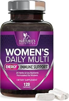 Daily Womens Multivitamin with Vitamins A, B12, C, D3, Zinc & Biotin, Energy & Immune Health Support, Multivitamin for Women, Women's Vitamin Supplement, Non GMO and Gluten Free - 120 Capsules