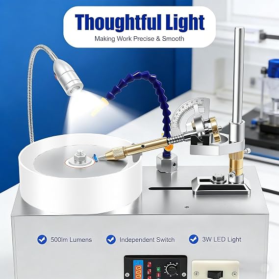 180W Gem Faceting Machine, Gem Faceting Rock Polishing Machine Buffer Polishing Machine Rock Polisher Angle Polisher