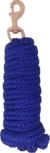 Miniatura 3 de Cuerda de plomo redonda trenzada de nailon de 8 pies chapado en níquel en oro rosa 605SE04