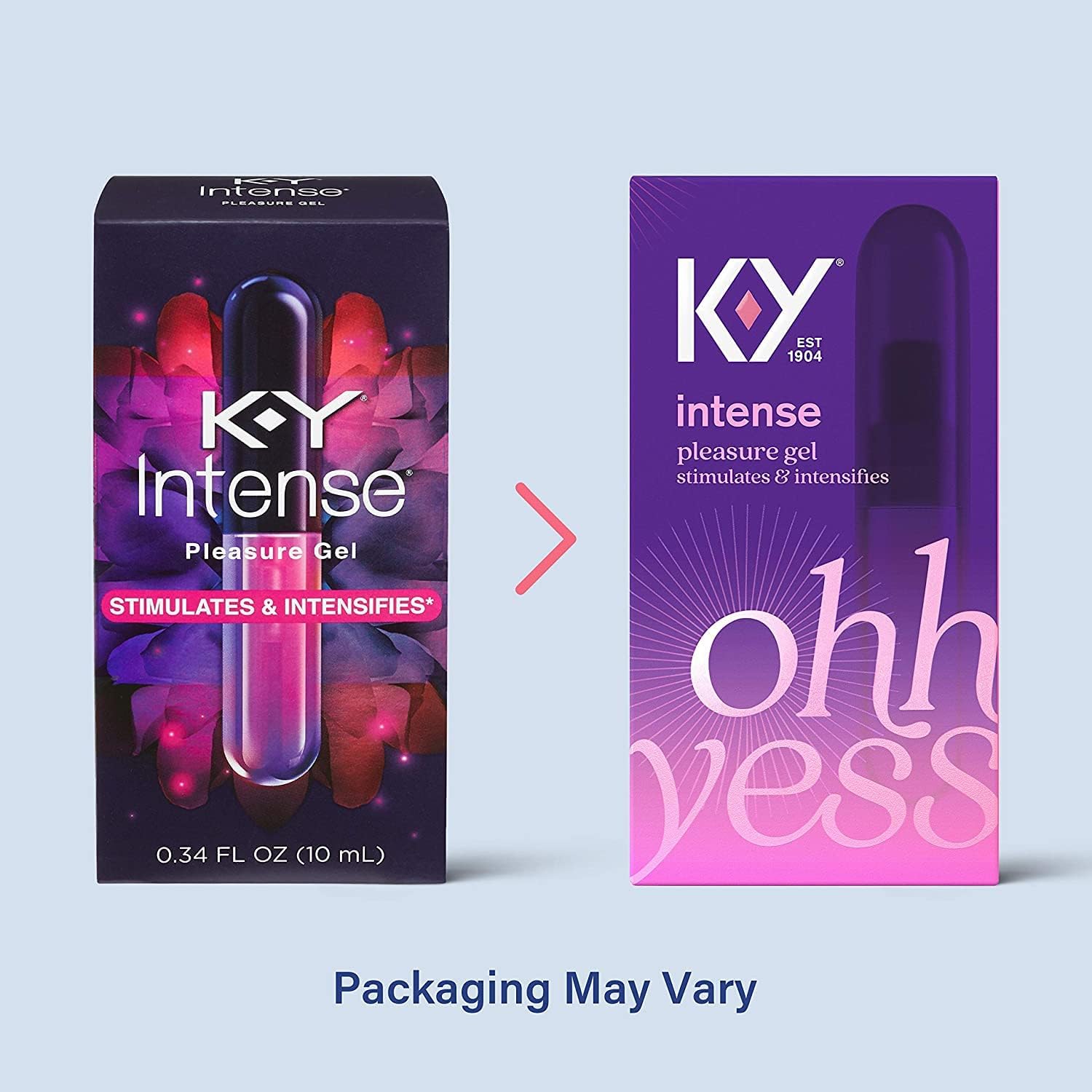 K-Y Intense Pleasure Gel - 5 x 0.34 fl oz, Unscented, Water-Based, Hypoallergenic, Adults, Both Genders