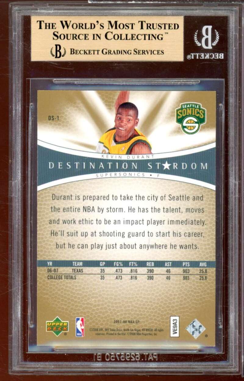 2008 SP AUTHENTIC KEVIN DURANT psa10 THUNDER NETS 2nd YEAR