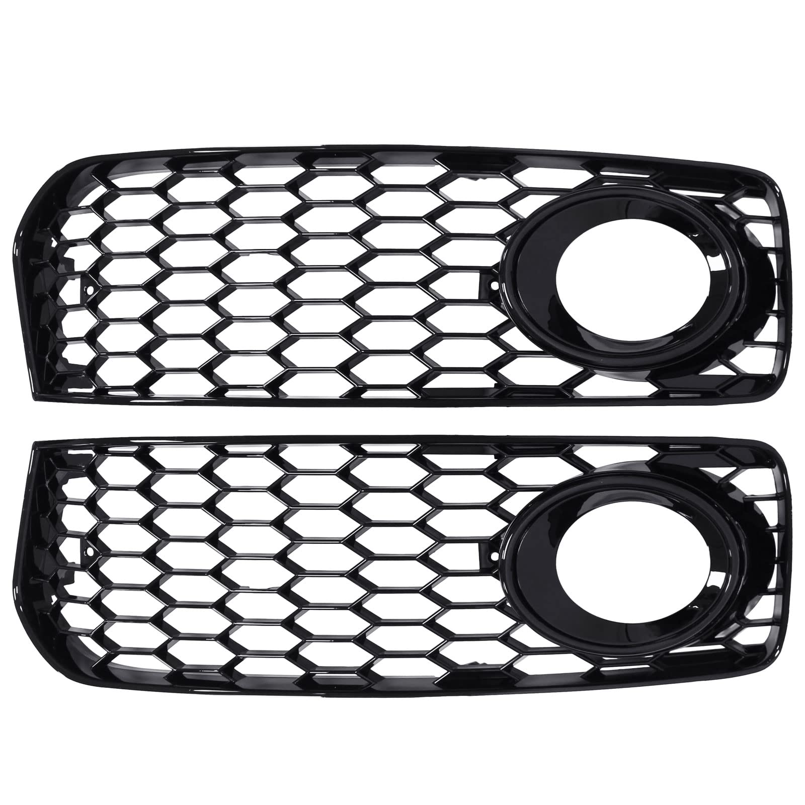 Lüftungsgitter Stoßstange Nebelscheinwerfer Gitter Grill Lampengitter Nebelscheinwerfergitter Stoßstangengitter Stoßstangengrill Abdeckung schwarz vorne links und rechts für A5 B8 S5 B8 2008-2012