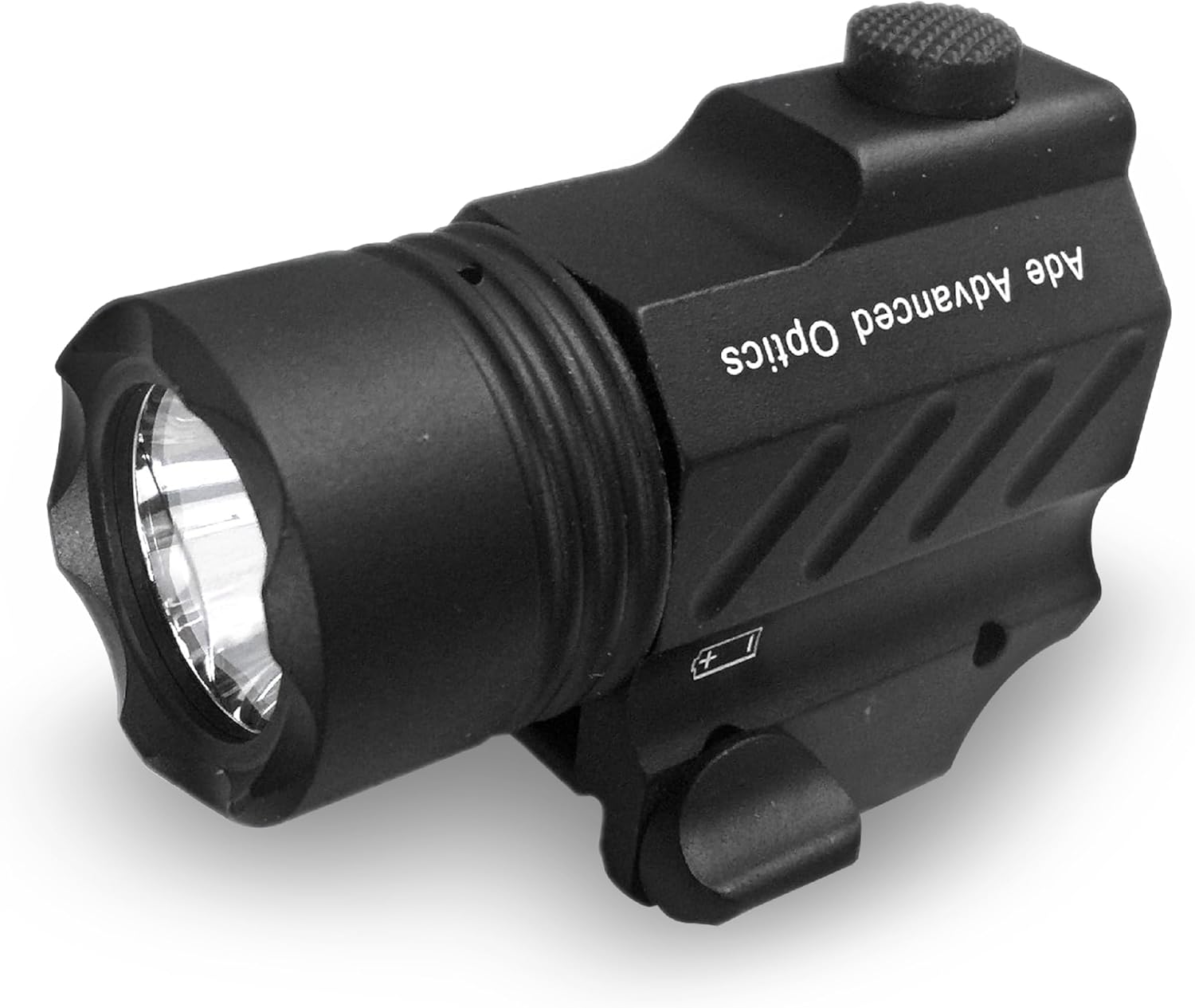 Ade Advanced Optics PL200-A-1 Ultra Compact 400 Lumen Bright White LED Rail-Mounted Tactical Flashlight – Durable Gun Flashlight for Pistols and Subcompact Mounts – Bright & Reliable Illumination