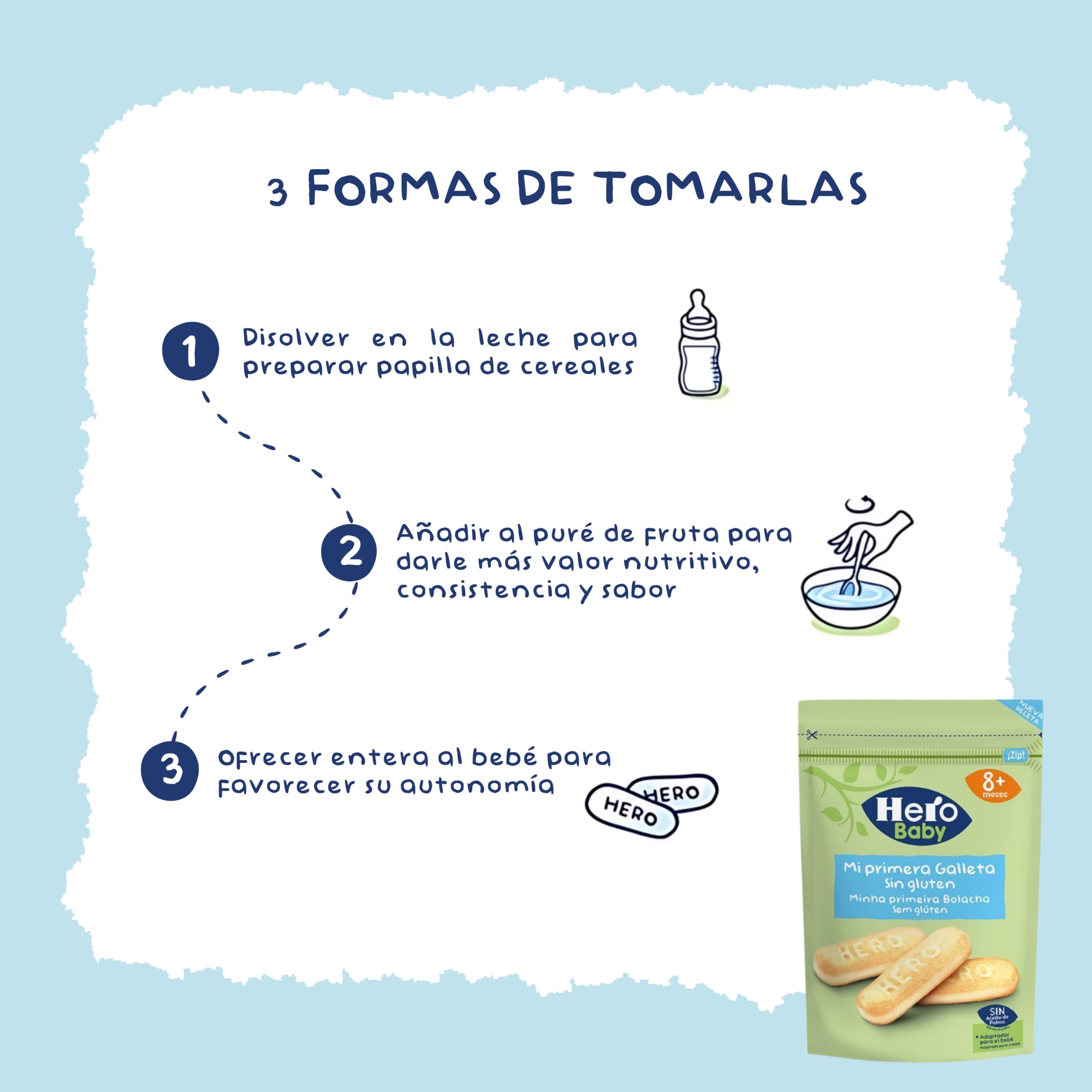 Hero Solo Mi Primera Galleta -Para Bebés a Partir de los 8 Meses - Pack de 6 x 150 g