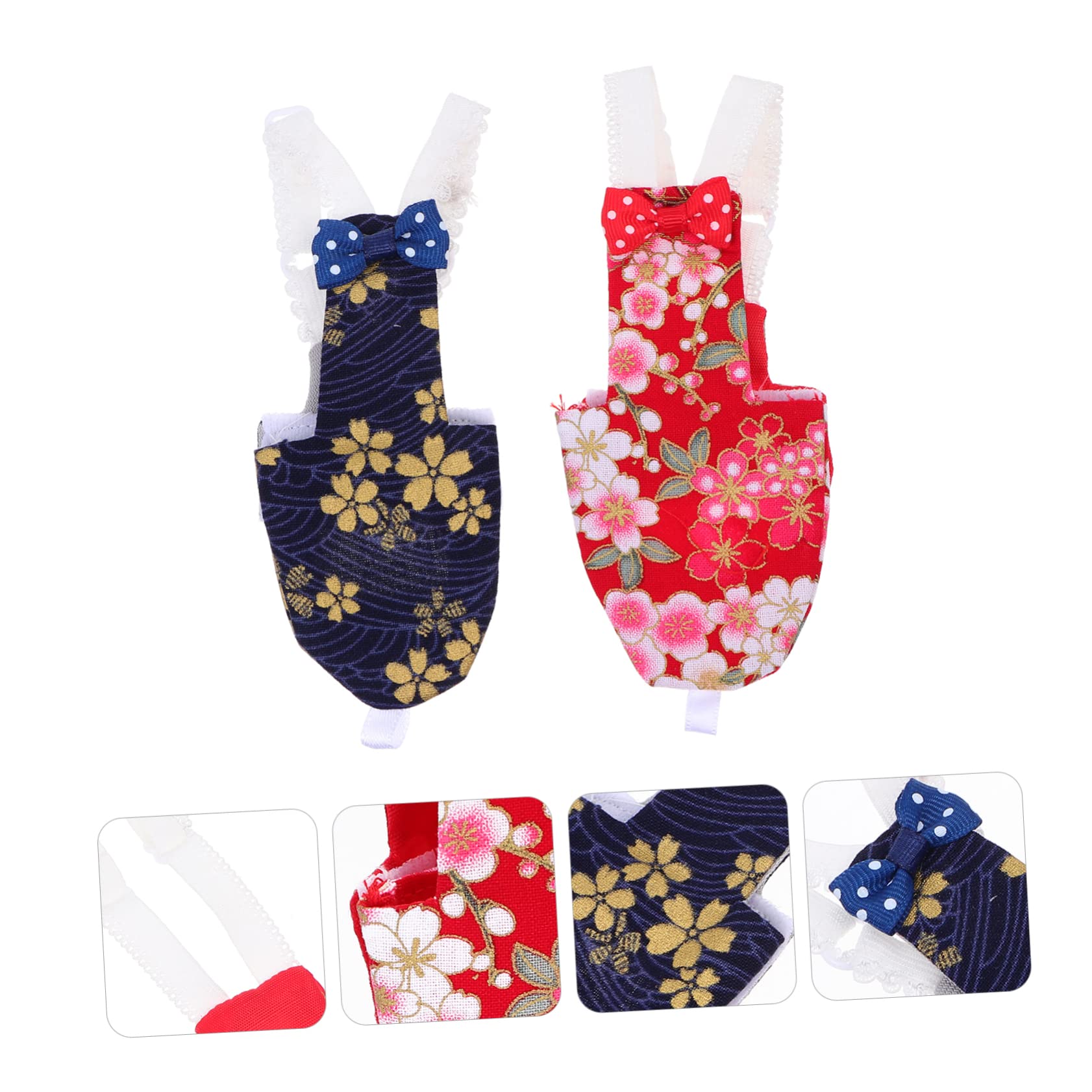 Housoutil 6piezas Pañal para Aves De Material Transpirable Diseño Floral para Periquitos y Color Negro y Rojo Práctico Accesorio para