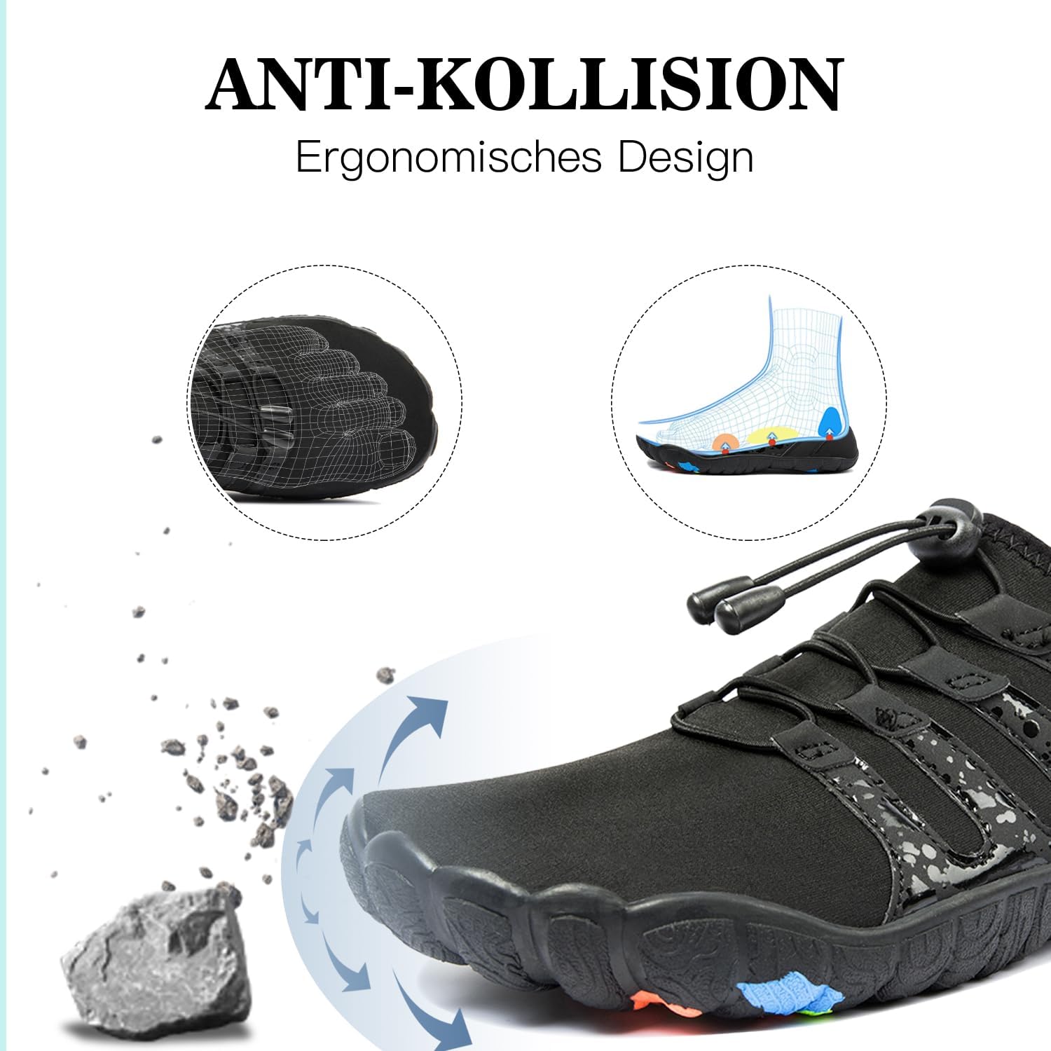 Men's Hike Barefoot Quick-Dry Sports Shoes Wide Toe Aqua for Swim Diving Surfing Kayaking Pool Beach Walking