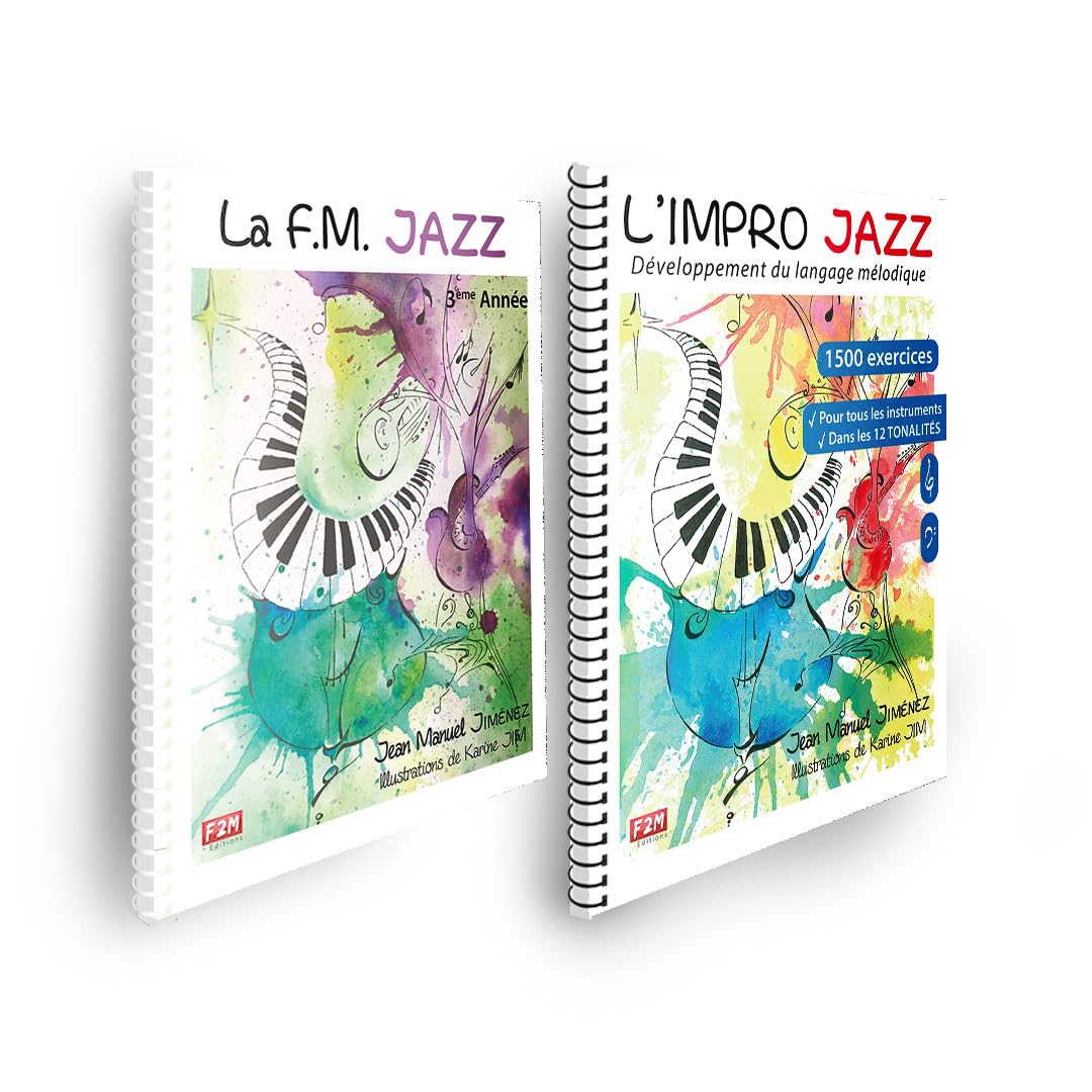 La F.M. Jazz 3ème année et L'Impro Jazz livres de cours de musique