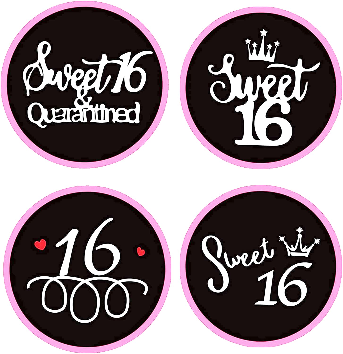 16th Birthday Sweet Sixteen Party Favor Stickers,16th Birthday or Anniversary Decor Labels,2 Inch Stickers 240 Pcs