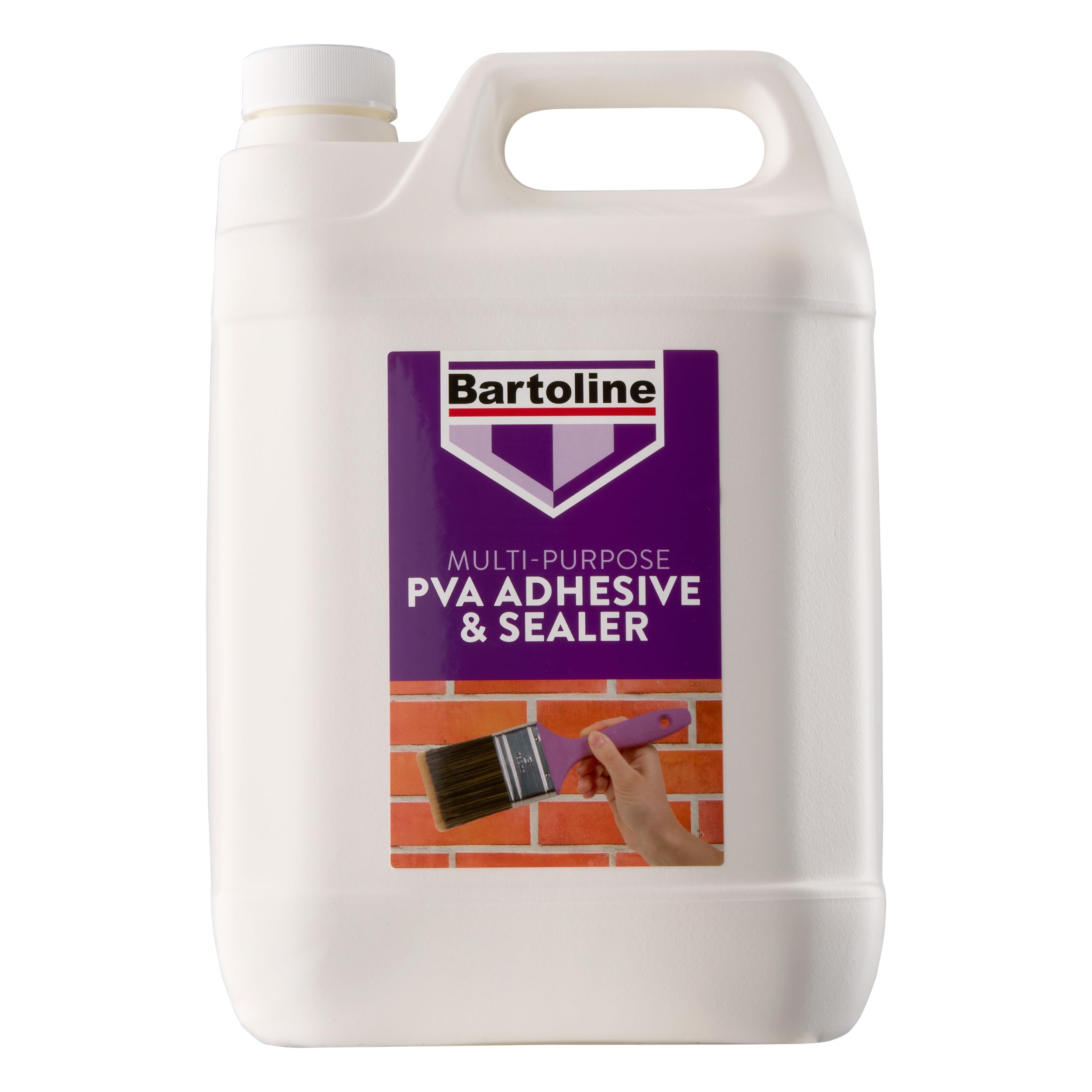 Bartoline PVA Glue Adhesive & Sealer 5L - Multi-Purpose Primer, Adhesive, and Sealer for Concrete, Wood, Tiles, Fabric, and More, Dust-Proofing, Bonding & Sealing