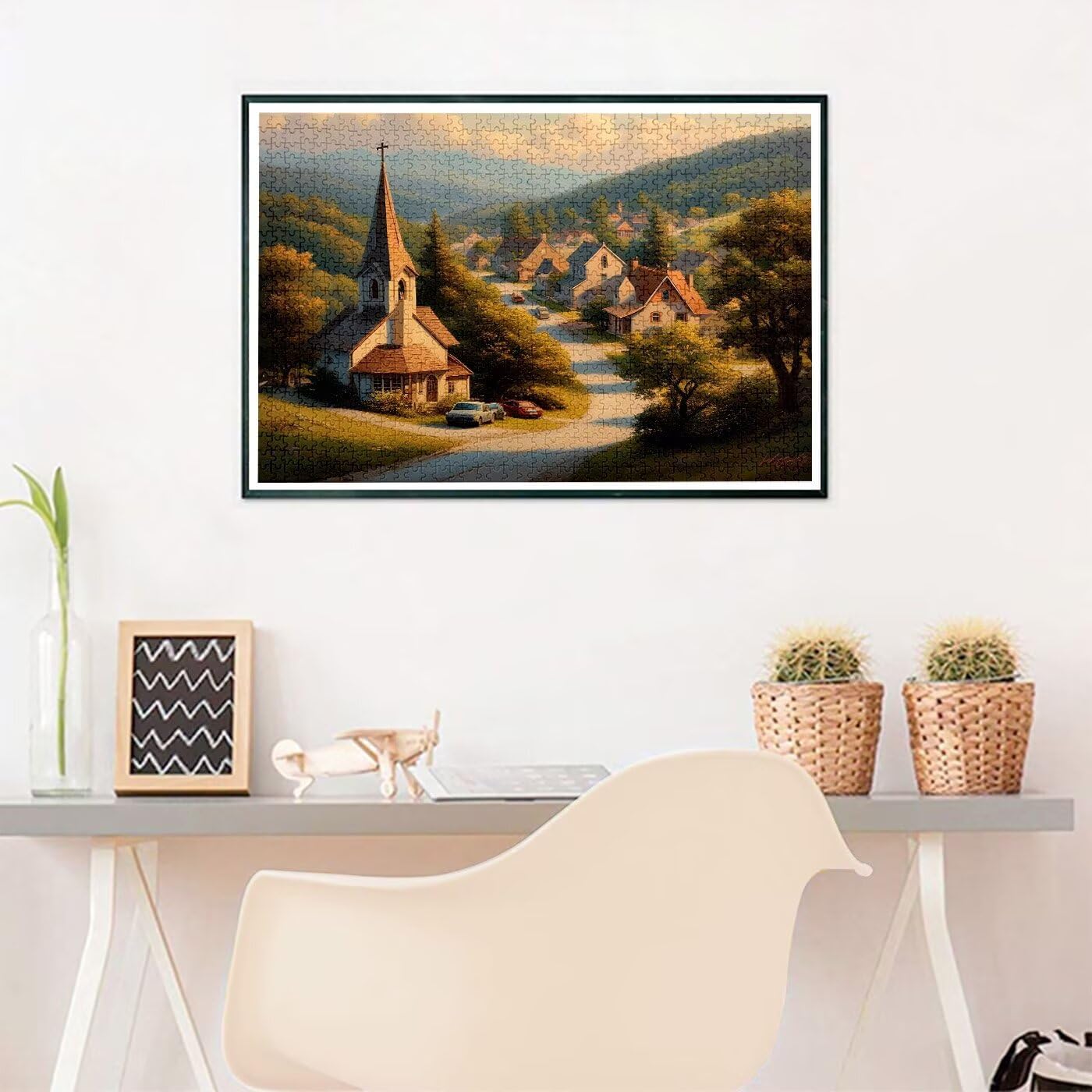 Puzzle Landschaft Puzzle 5000 Teile, Holzpuzzle Erwachsene, Mehrfarbig Holzpuzzle, Klassische Puzzles Kleine Stadt Wooden Jigsaw für Erwachsene Und Kinder 14 Jahren, Home Wand Dekor, 156x105cm D-155