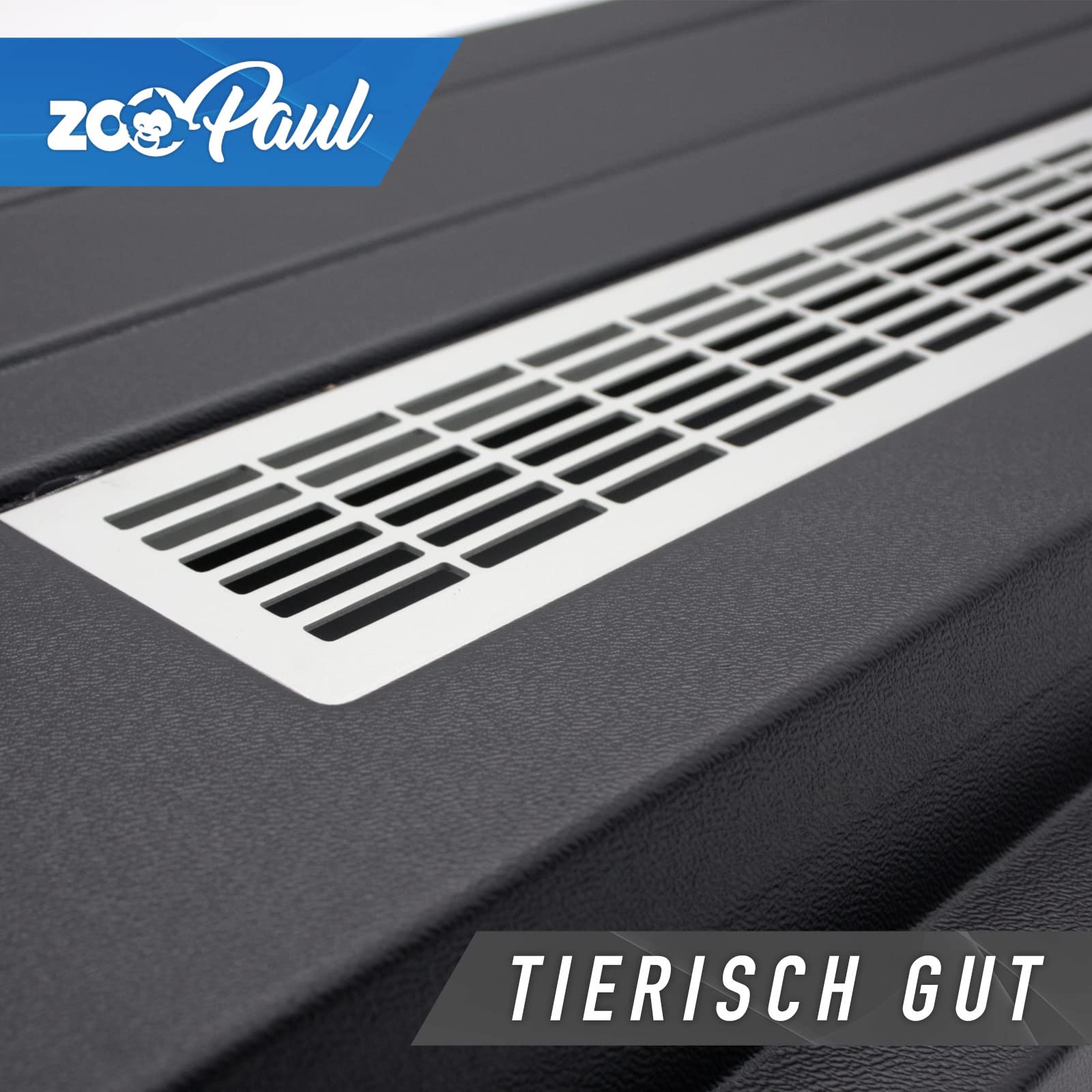 ZooPaul Terrarium Abdeckung schwarz 120x40 cm Gitter Silber