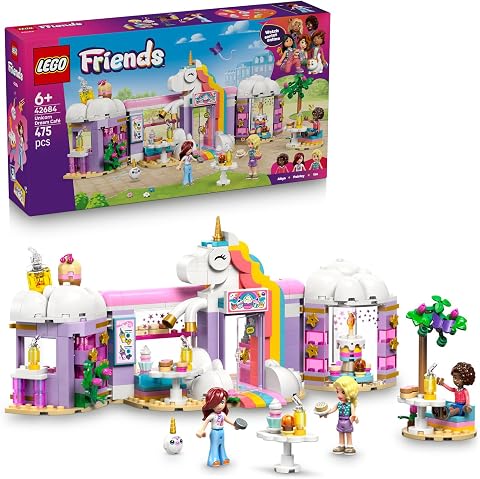 LEGO Friends Renkli Düşler Kafe 42684 | 6 Yaş ve Üzeri Çocuklar için Paisley, Aliya ve Iza Mini Bebekleri İçeren Oyuncak Yapım Seti, Hediye Fikri (475 Parça)