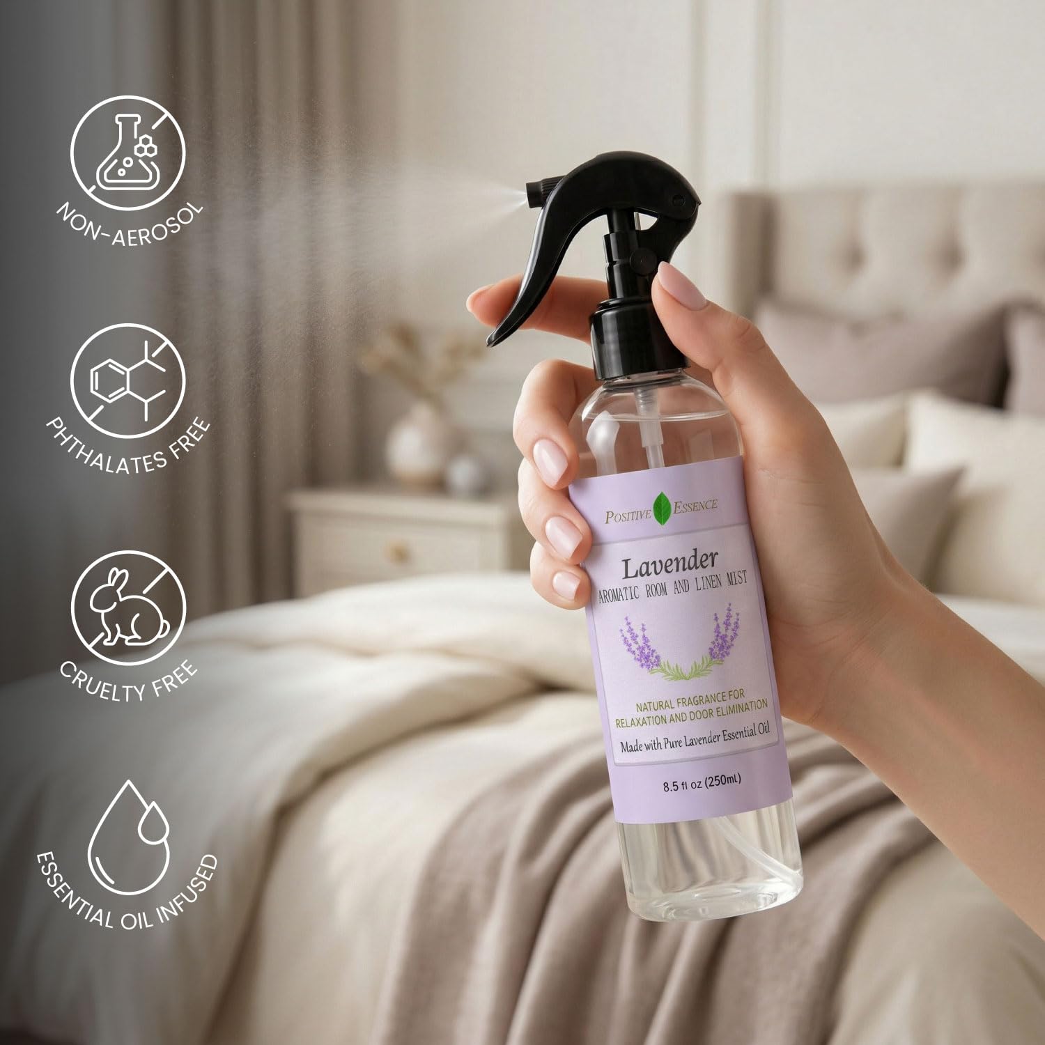 Lavender Room Spray & Linen Spray, Pillow Mist, 8.45 fl oz view 2
